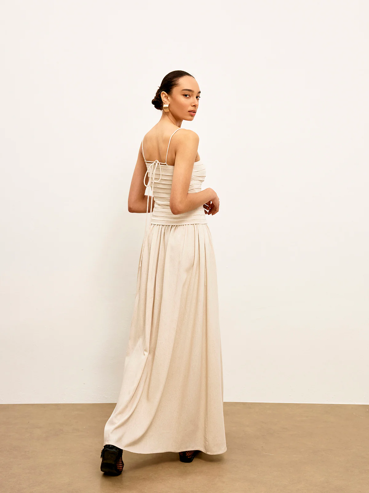 Ruched Tie-Back Cami Dress - Image 2