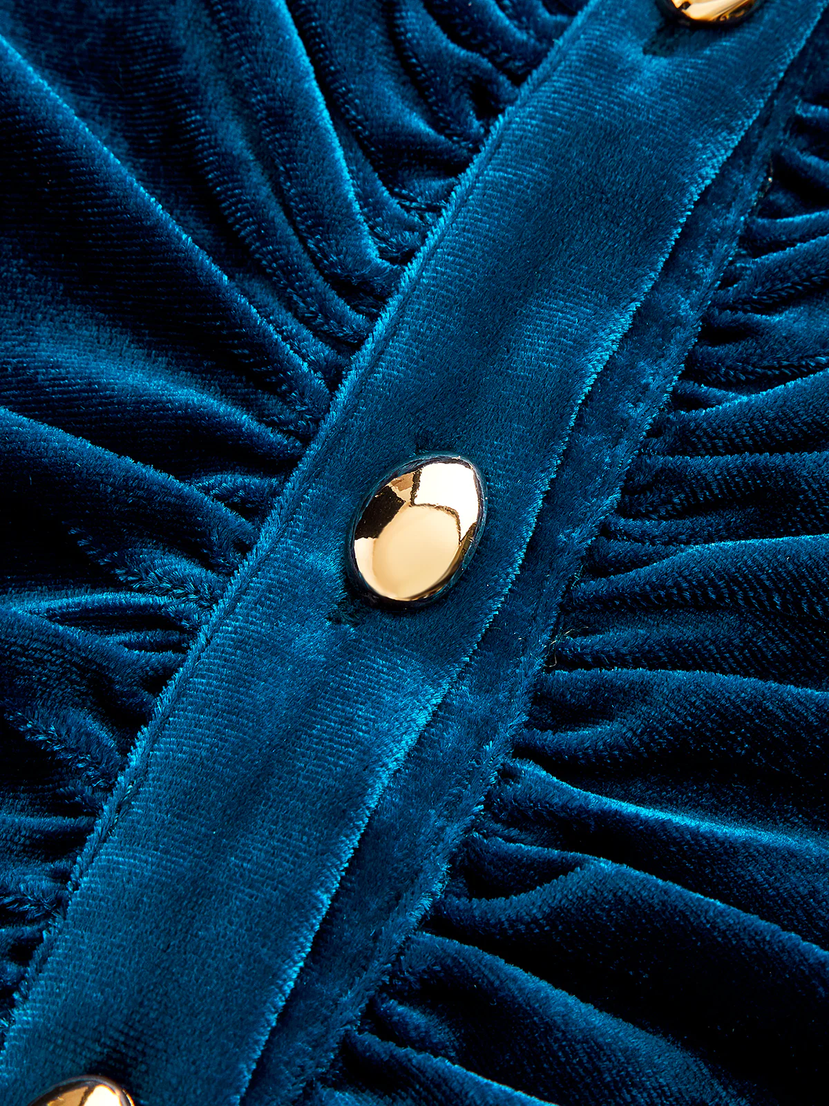 Ruched Velvet Shirt Dress - Image 2