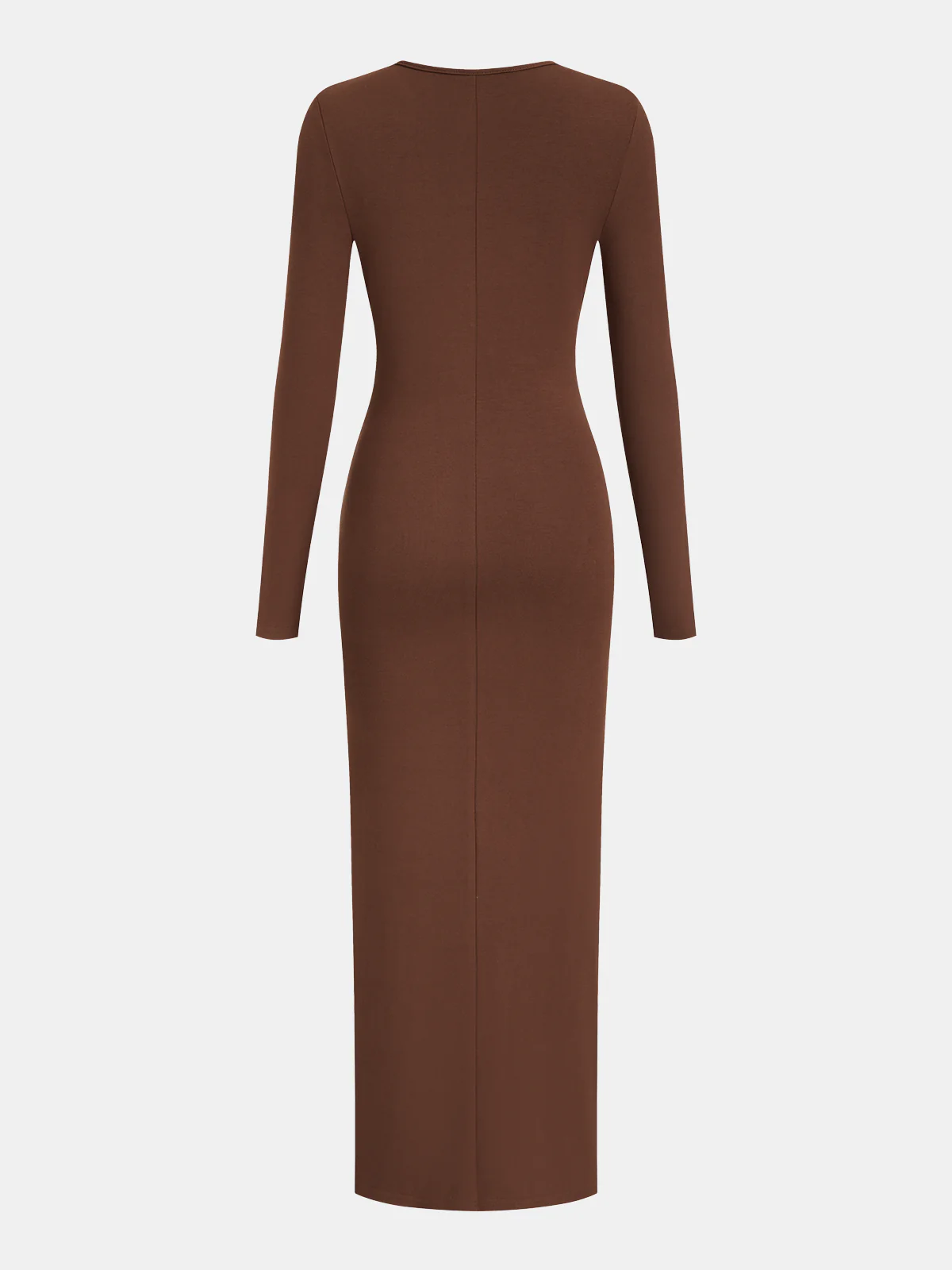 Ruched Waist Dress with Side Slit - Image 2