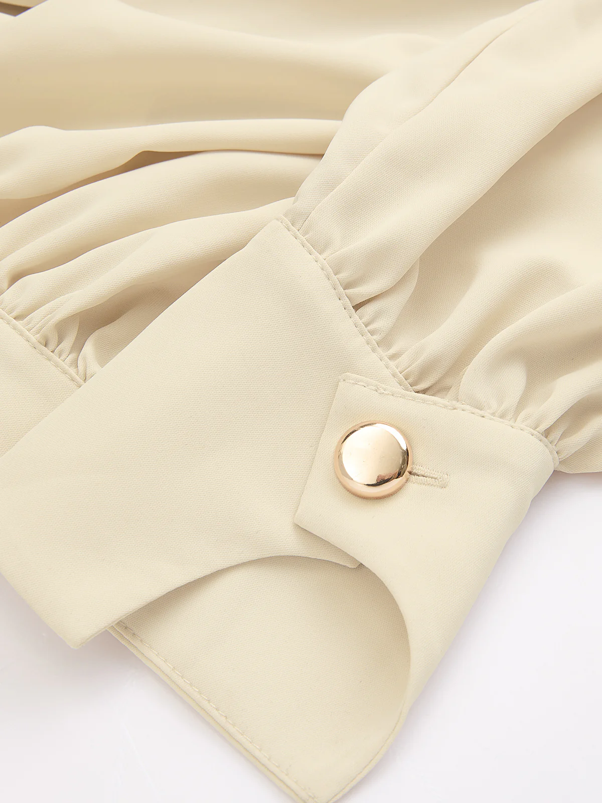 Ruched Wrap V-Neck Crop Blouse - Image 4