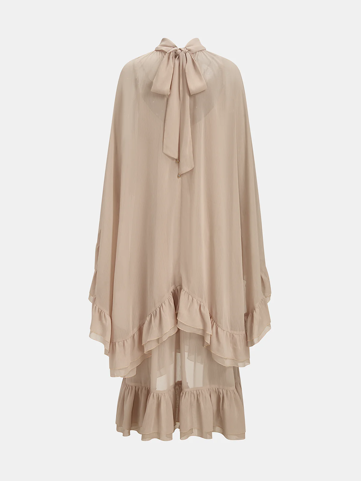 Ruffle Chiffon Cami Dress & Cover Up Two Piece Set - Image 3