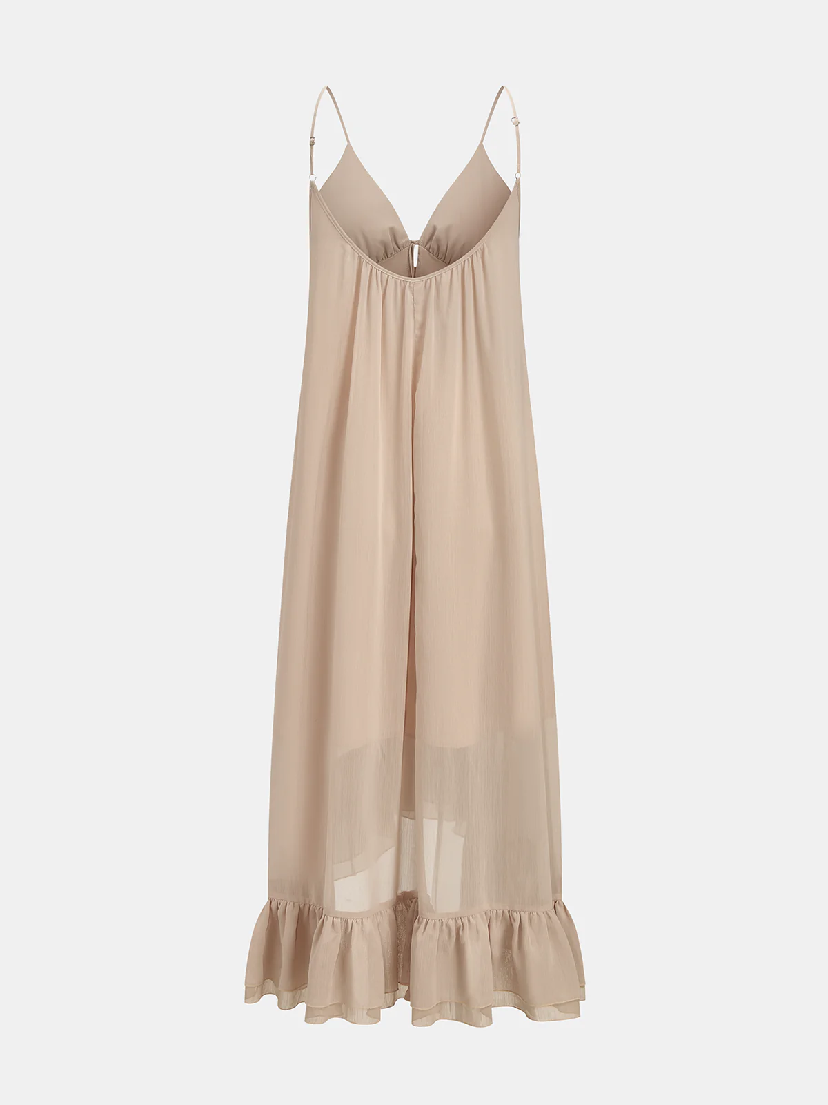 Ruffle Chiffon Cami Dress & Cover Up Two Piece Set - Image 5