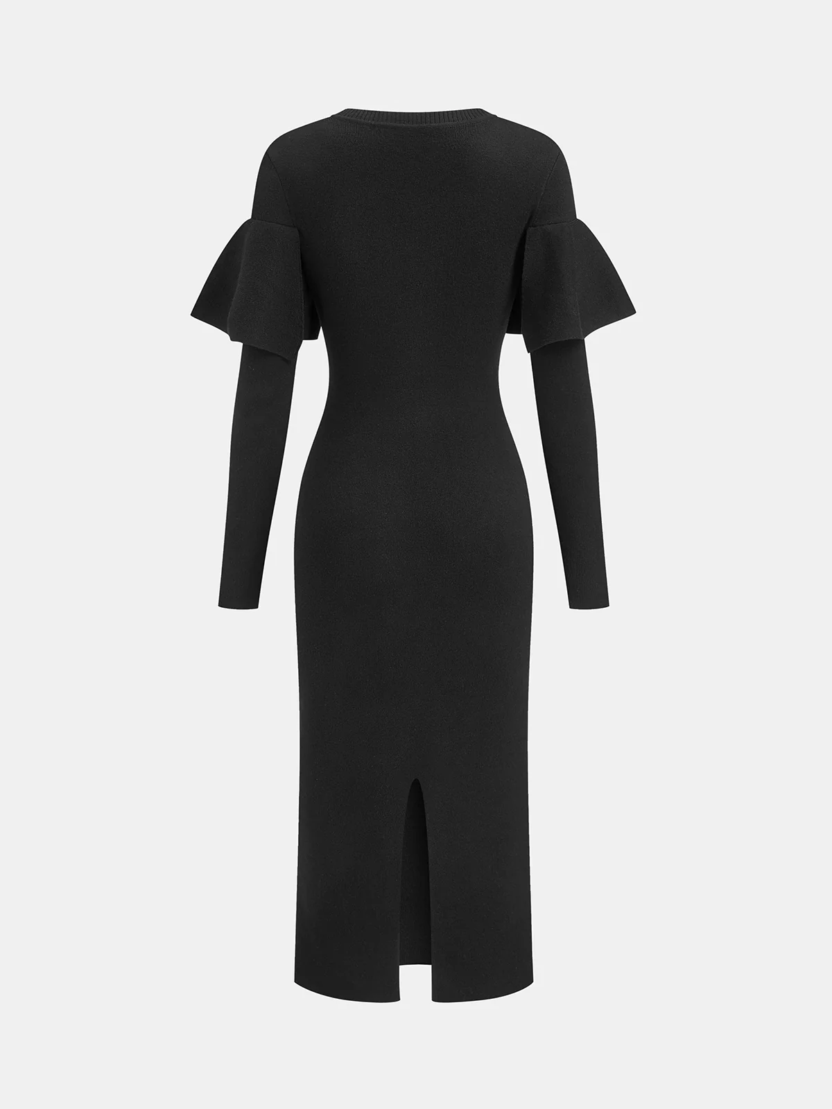 Ruffle Detail Long Sleeve Maxi Dress - Image 3