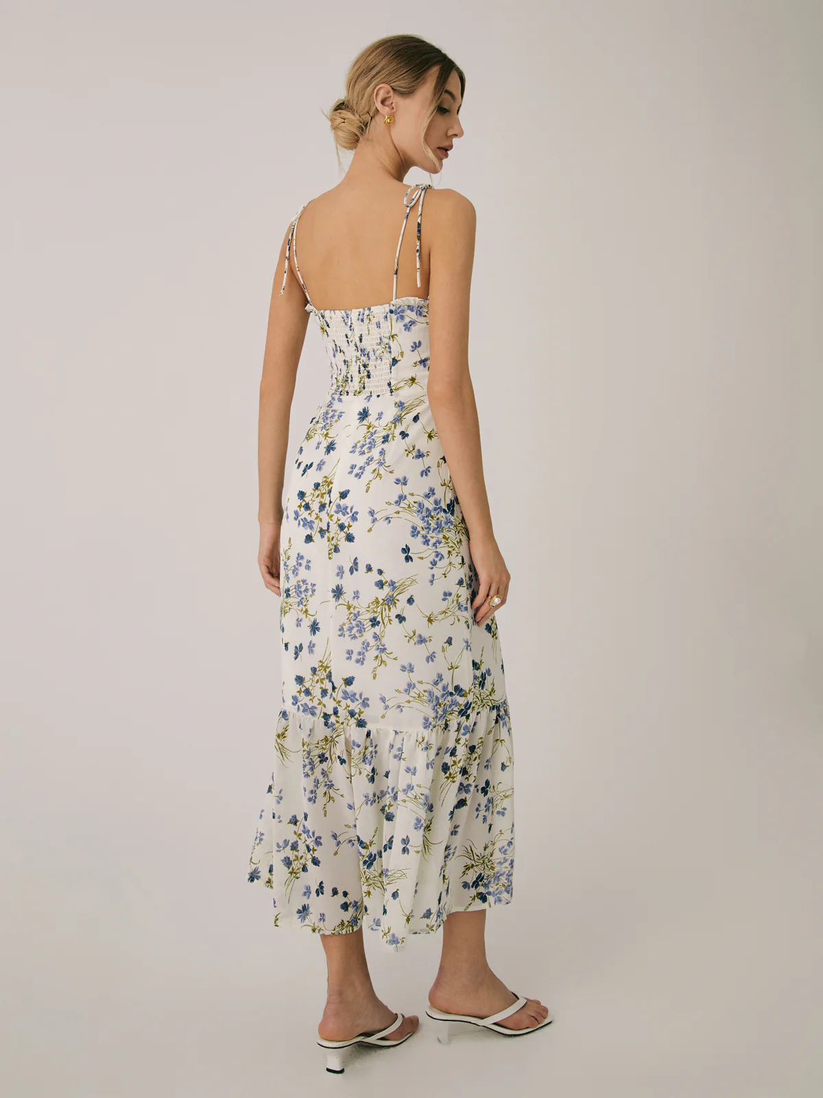 Ruffle Floral Print Cami Long Dress - Image 5