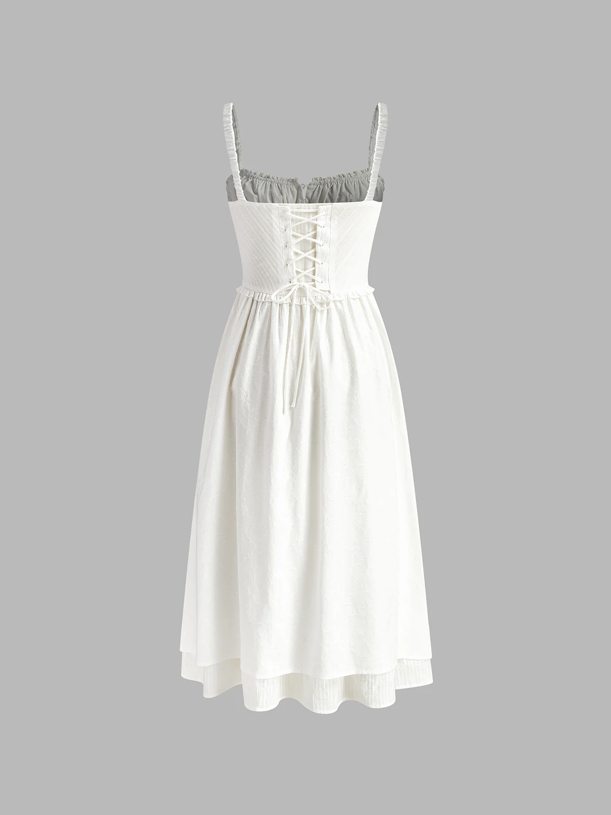 Ruffle Hem Cami Plain Midi Dress - Image 7