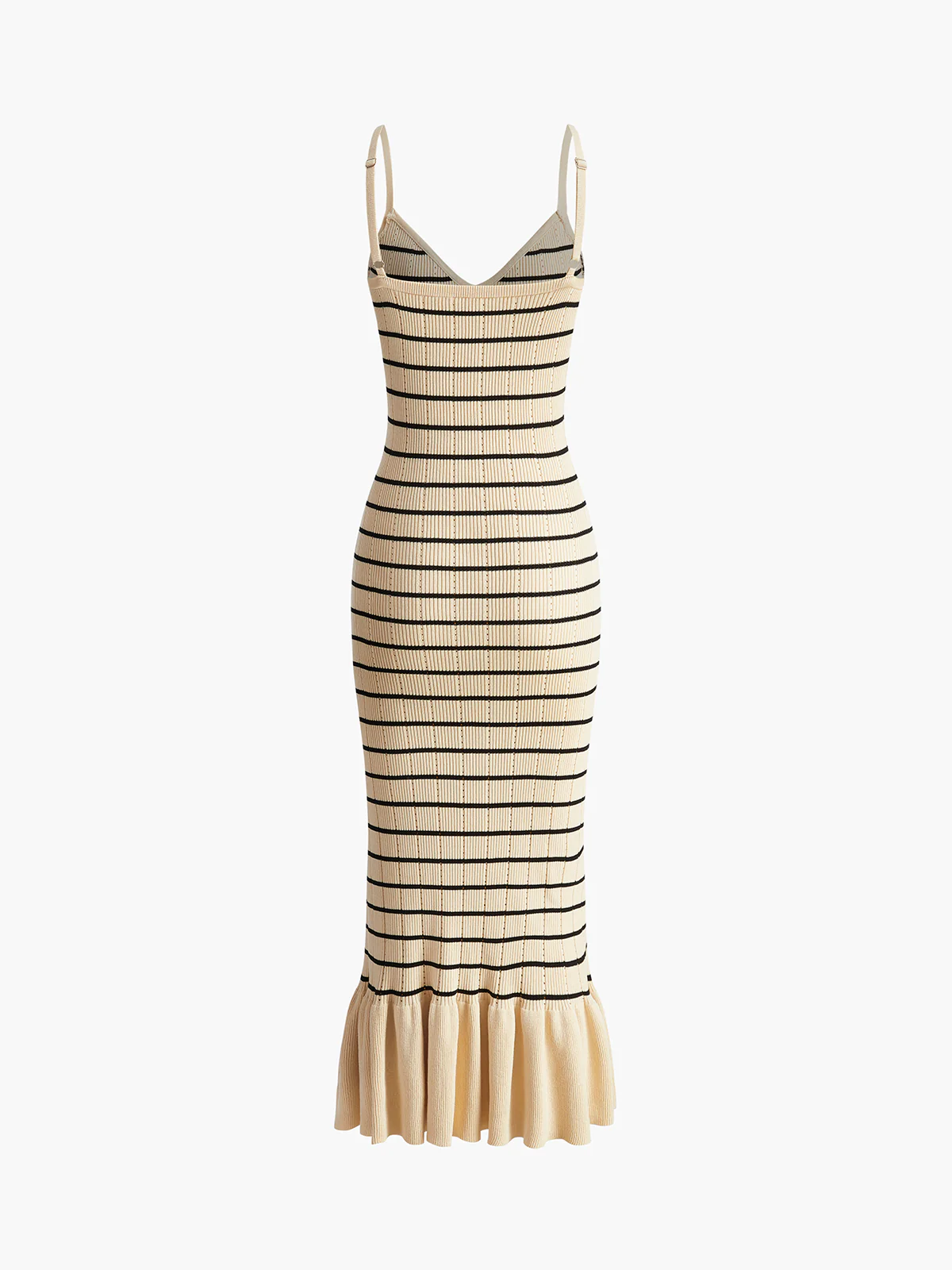 Ruffle Striped Sweater Cami Dress - Image 2