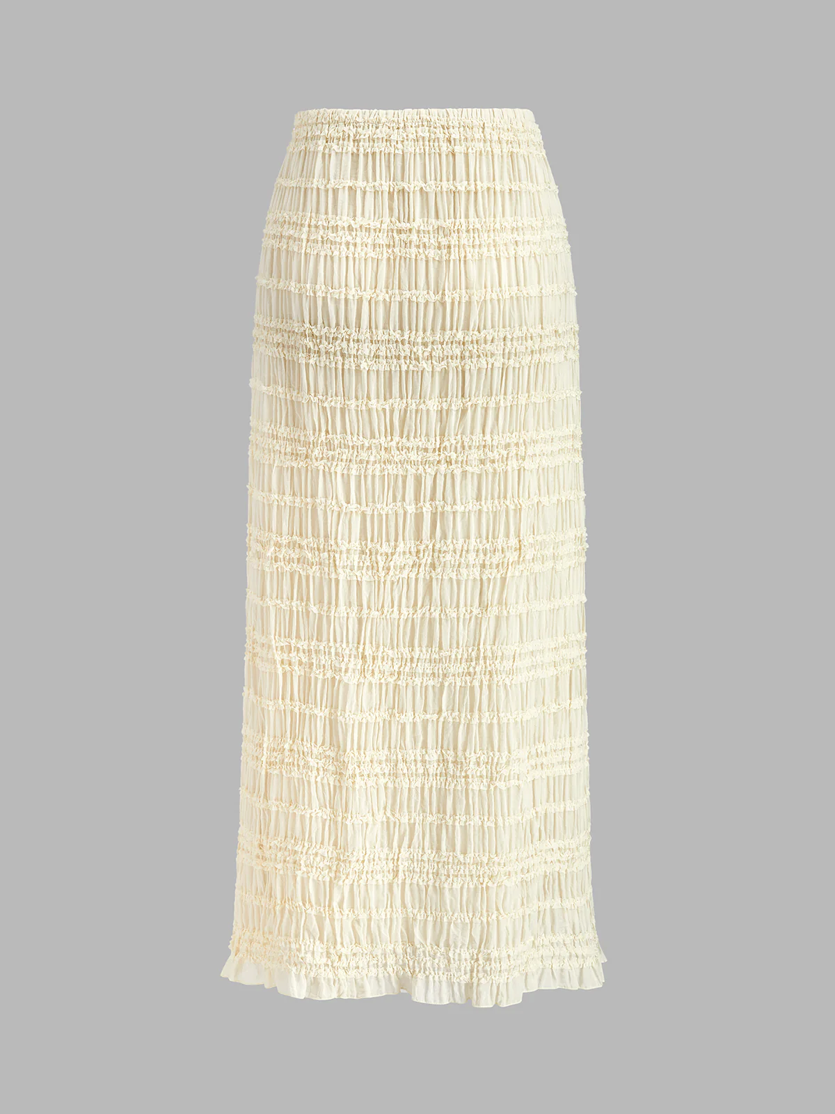 Semi-Sheer Ruffled Crop Top Skirt Set - Image 13