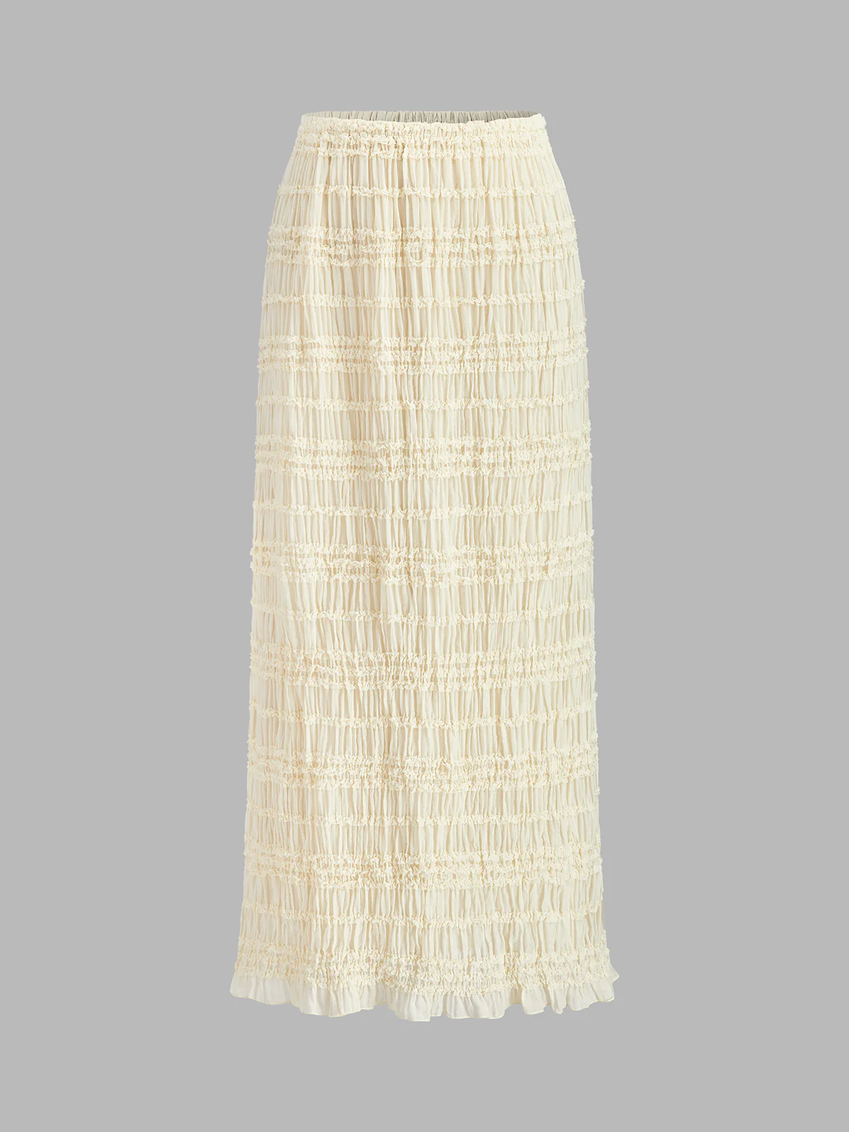 Semi-Sheer Ruffled Crop Top Skirt Set - Image 9