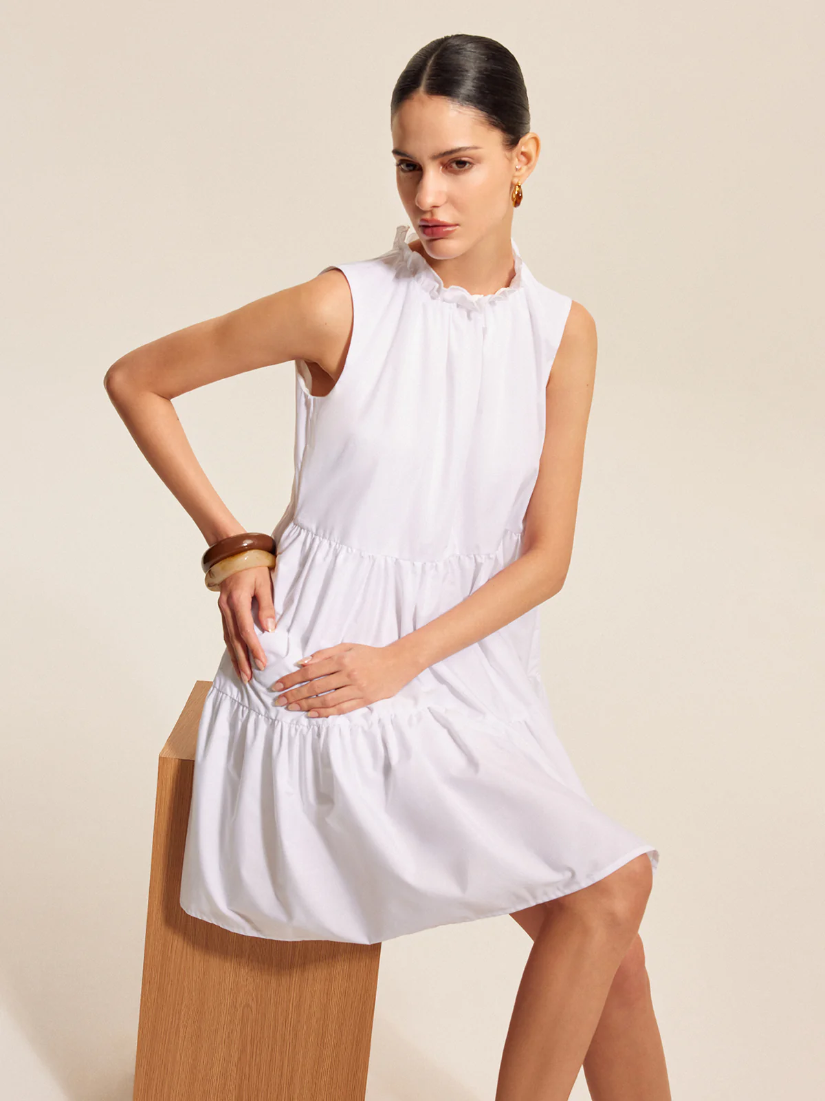 Ruffled Tie Back Tiered Dress - Image 4