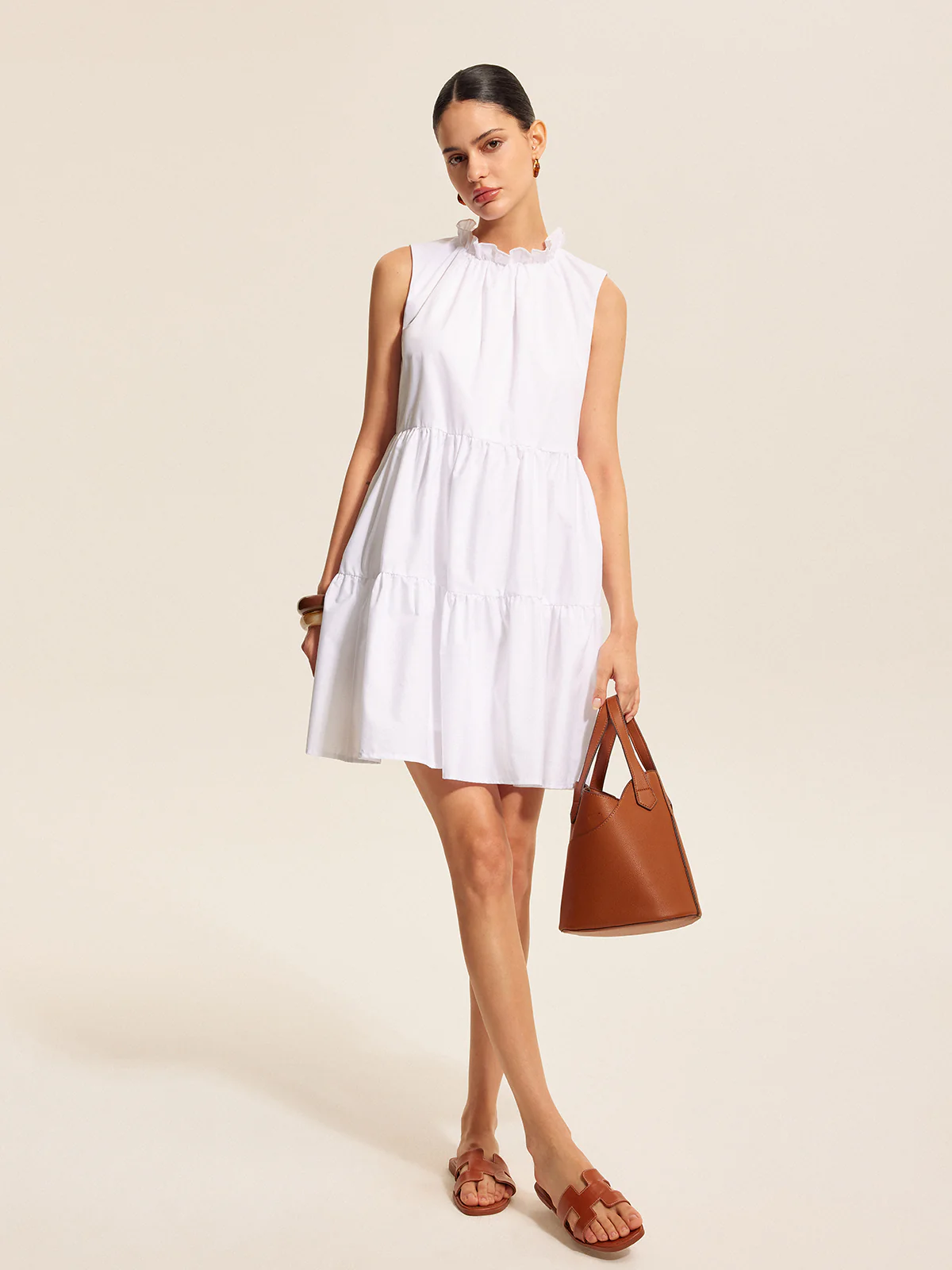 Ruffled Tie Back Tiered Dress - Image 5