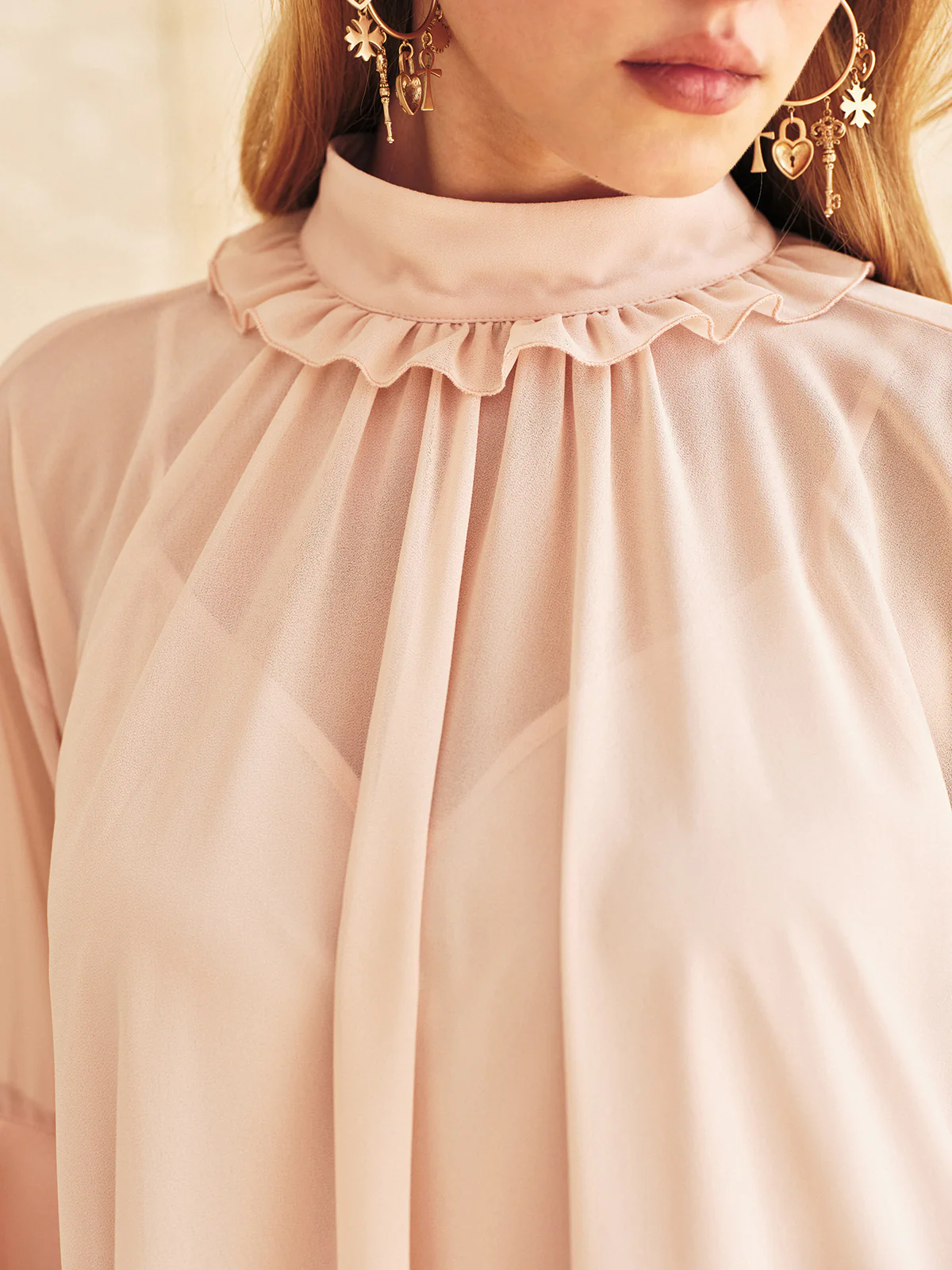 Ruffled Tiered Loose Chiffon Mini Dress - Image 4