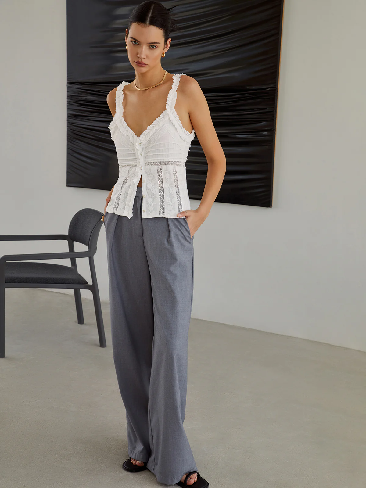 Sacred Dream Ruffle Fly Away Top - Image 3