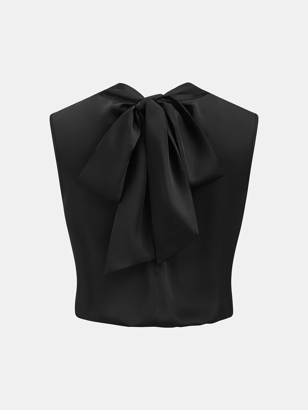 Satin Cowl-Neck Sleeveless Top - Image 2