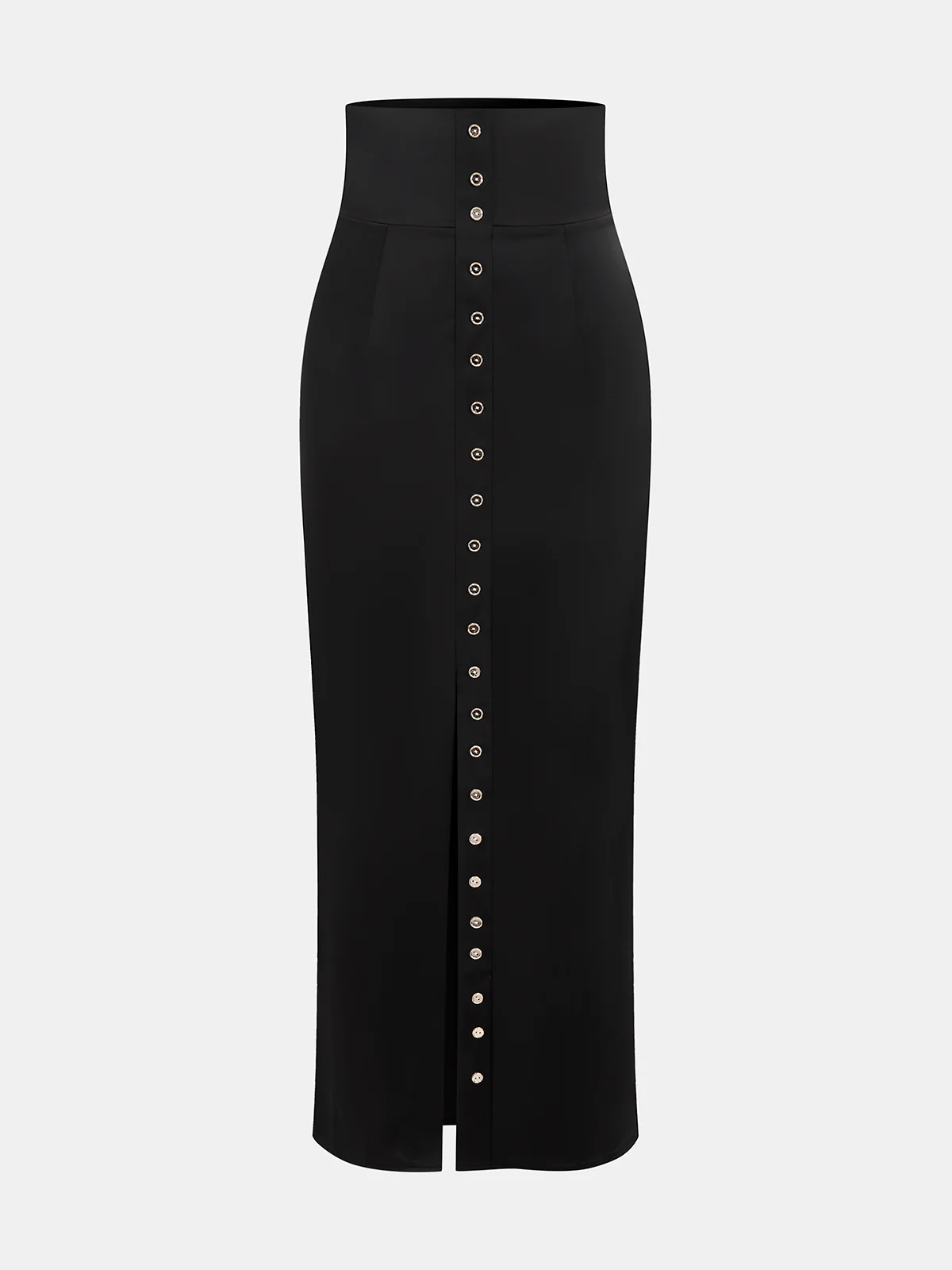 Satin Cowl-Neck Top & High-Waisted Skirt Set - Image 4