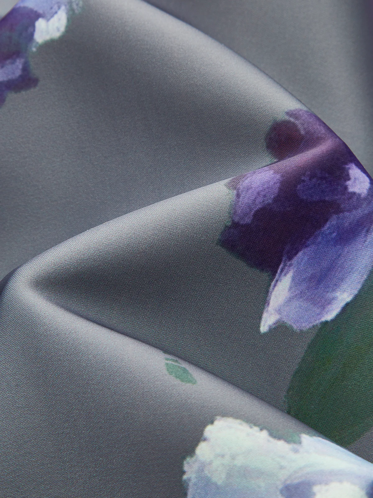 Satin Floral Print Side-Slit Dress - Image 5