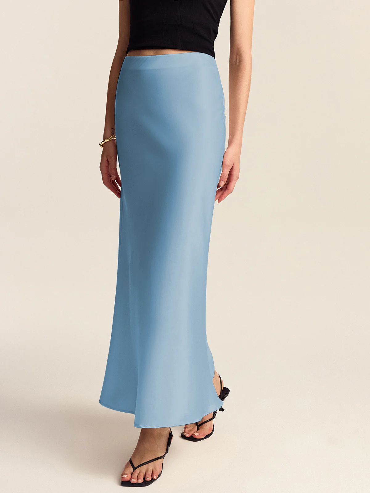 Satin Mermaid Midi Skirt - Image 8