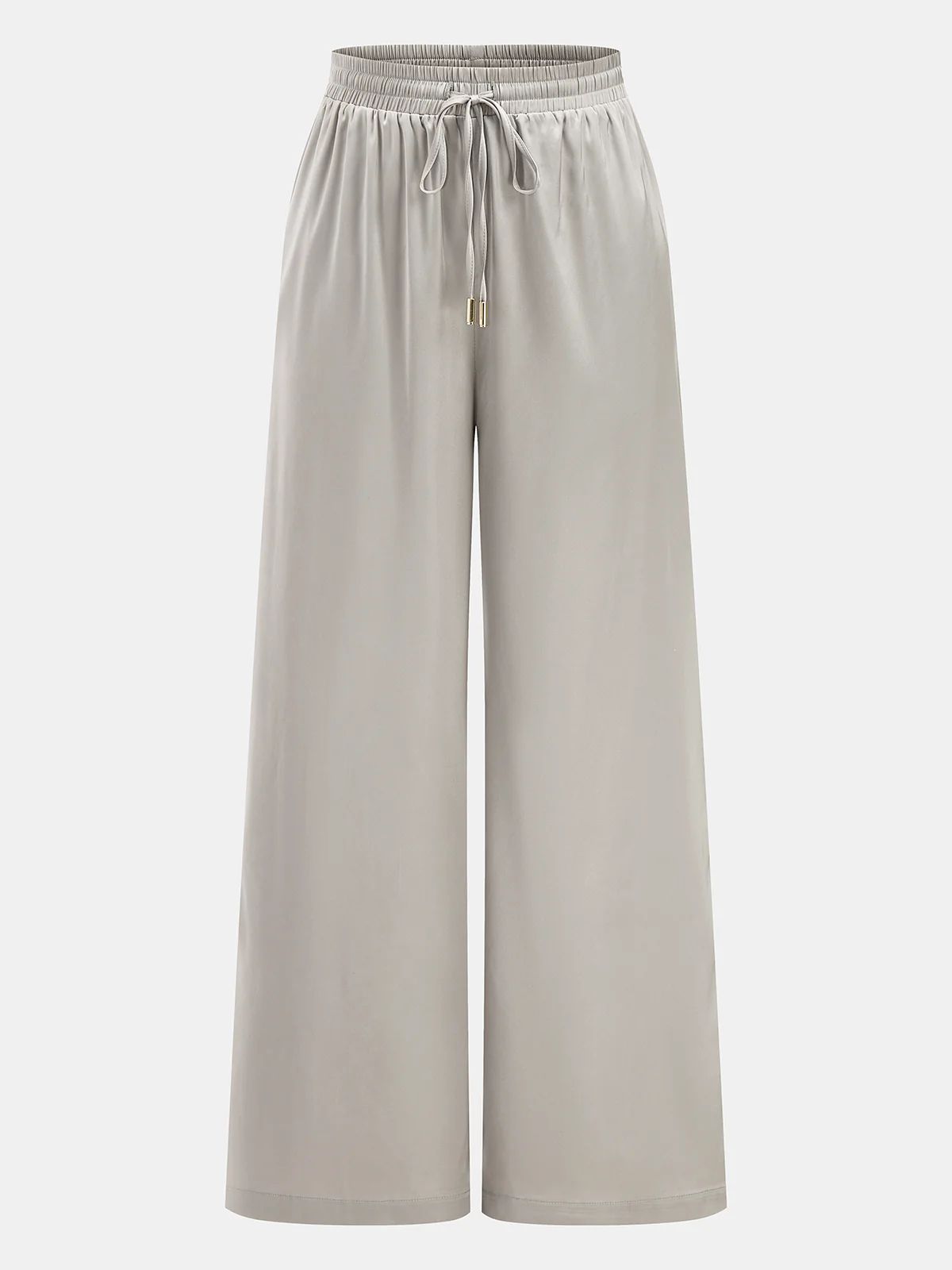 Satin One-Shoulder Top & Drawstring Pants Set - Image 4
