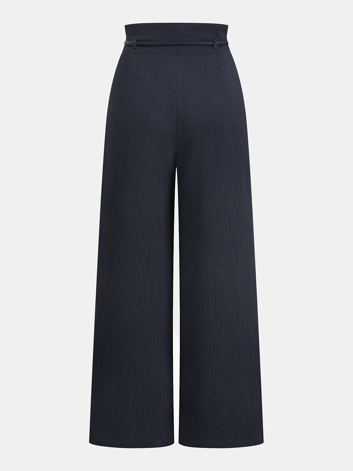 Satin Paperbag Waist Wide Leg Pants - Image 2