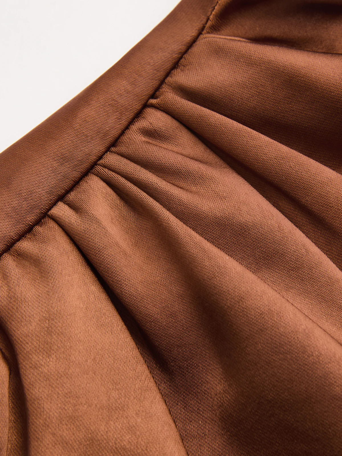 Satin Ruched Top & Wide Leg Pants Set - Image 7