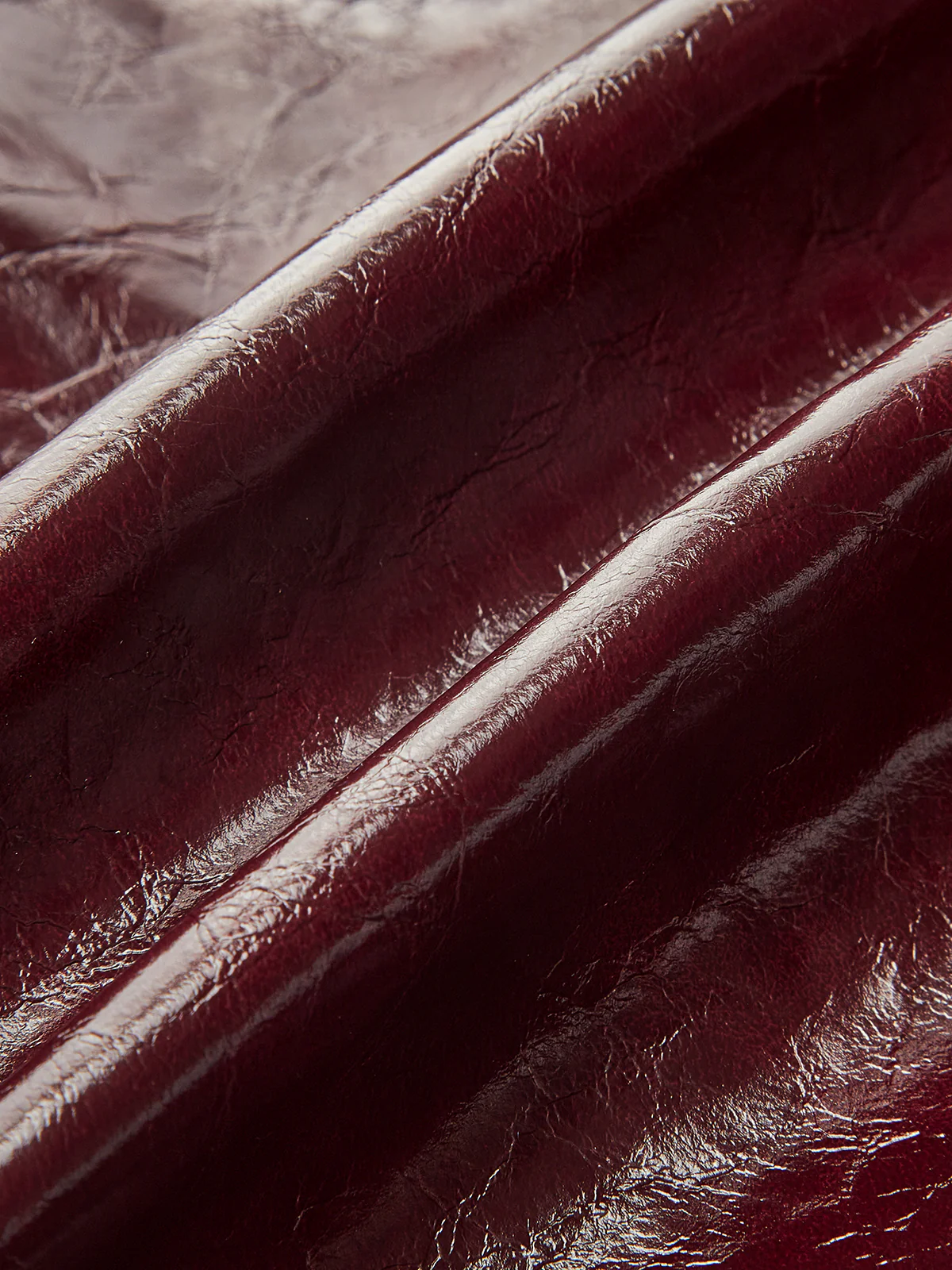 Satin Shirt and Faux Leather Skirt Set - Image 3