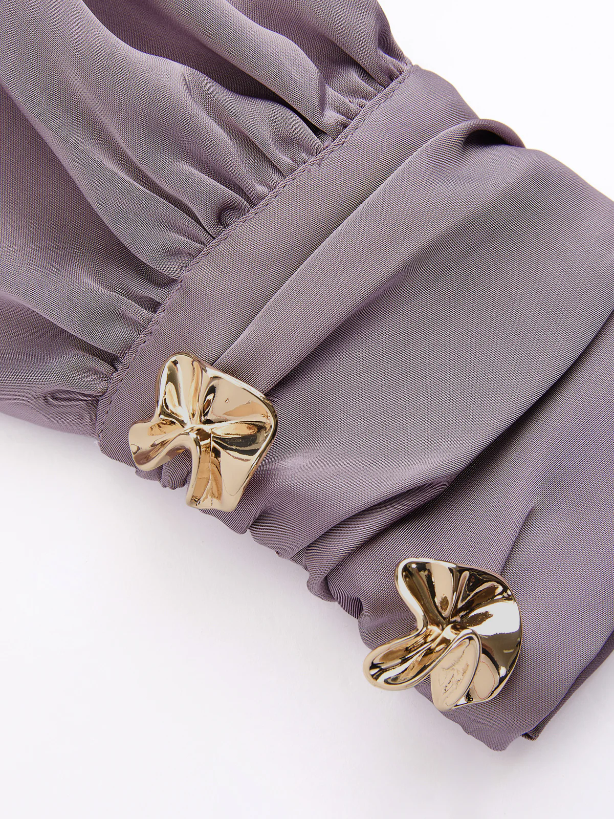 Satin Tie-Neck Puff Sleeve Blouse - Image 4