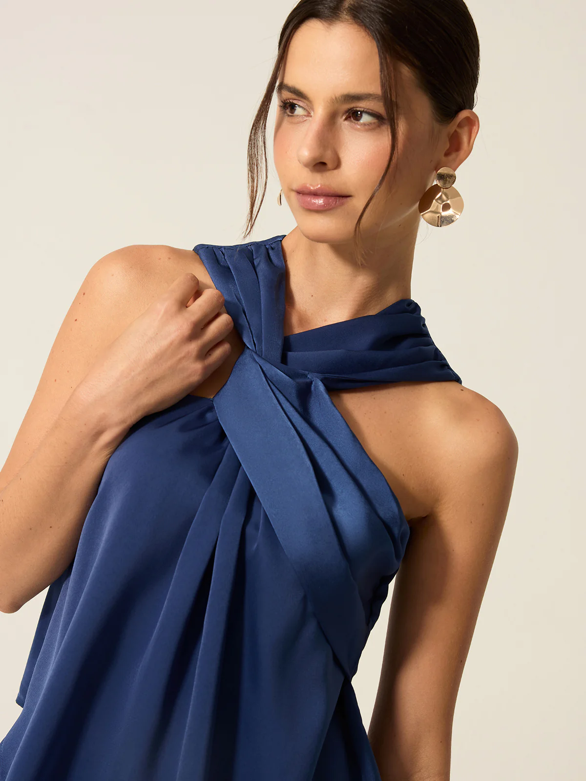 Satin Twist Front Tank Top - Image 3