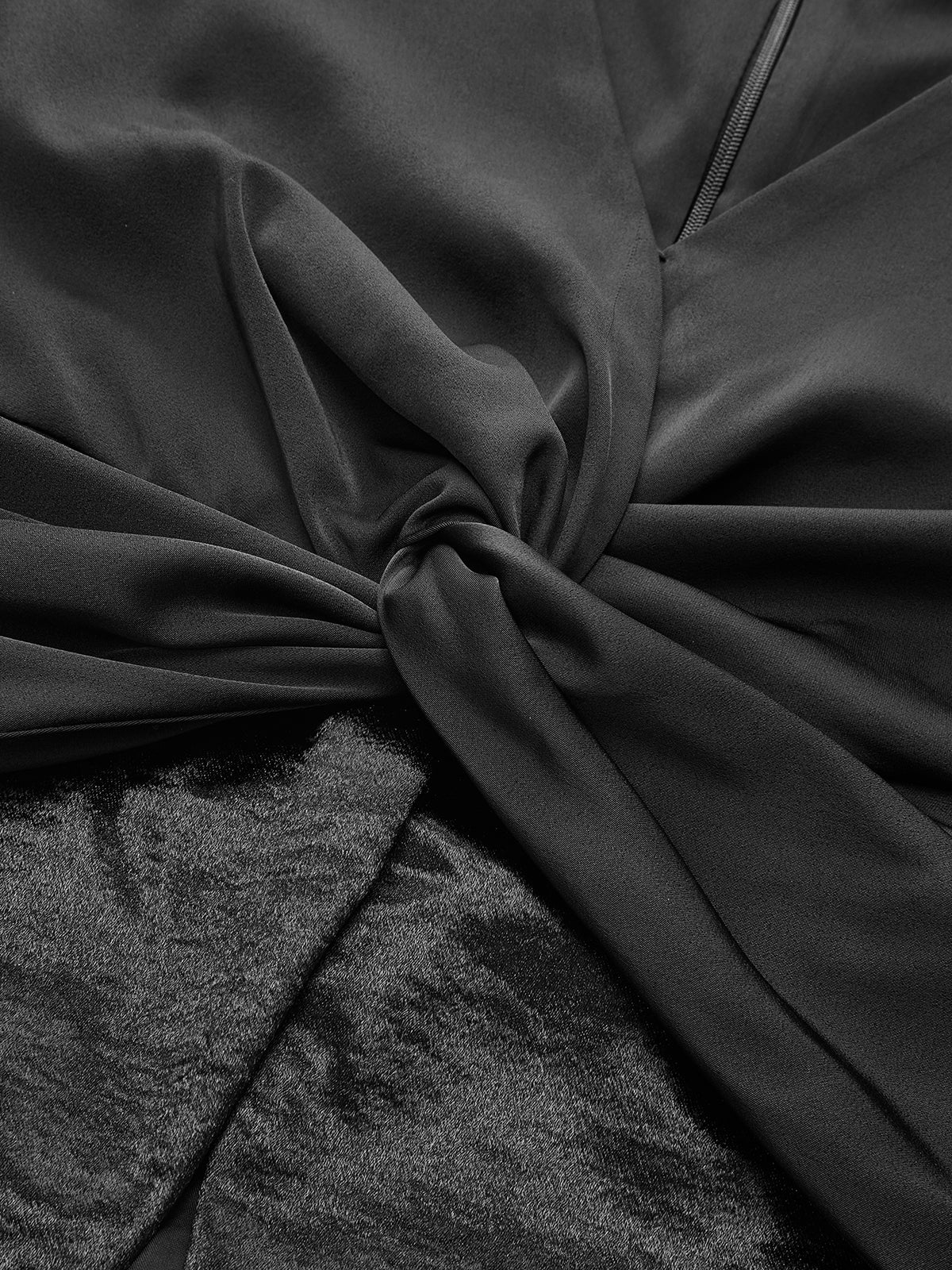 Satin Twisted Front Cropped Blouse - Image 4
