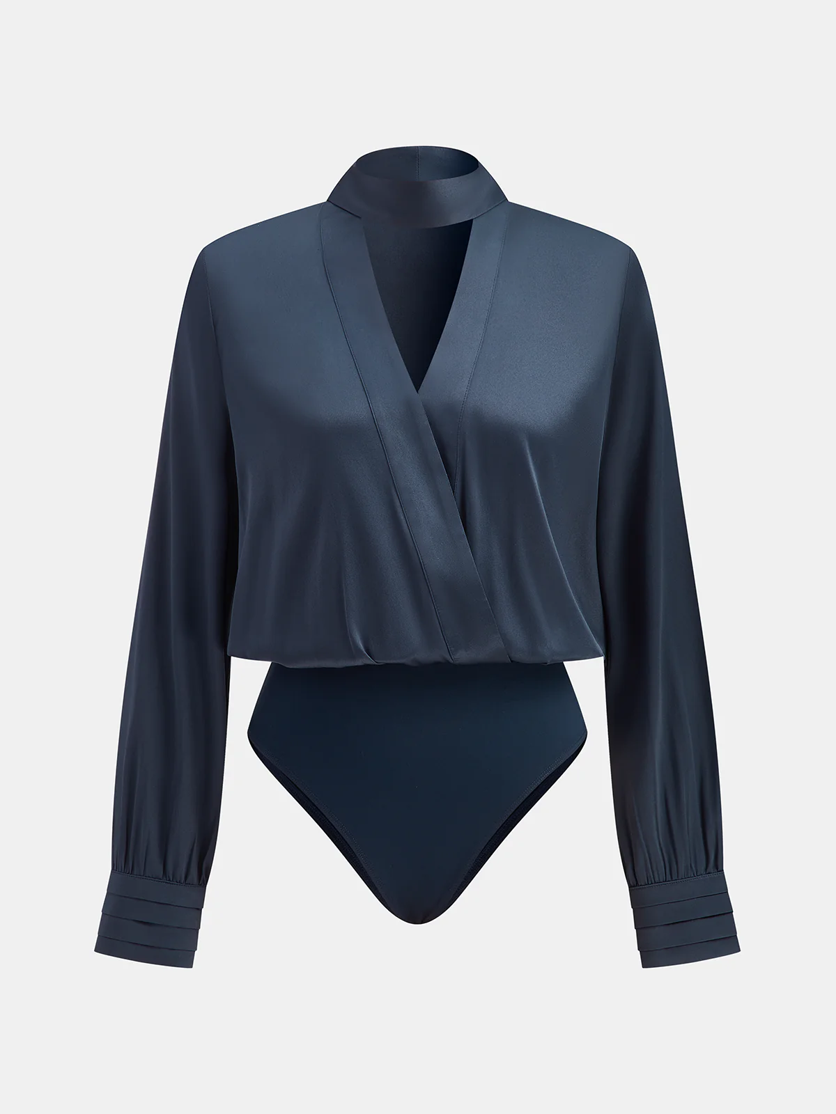 Satin V-neck Bodysuit - Image 2