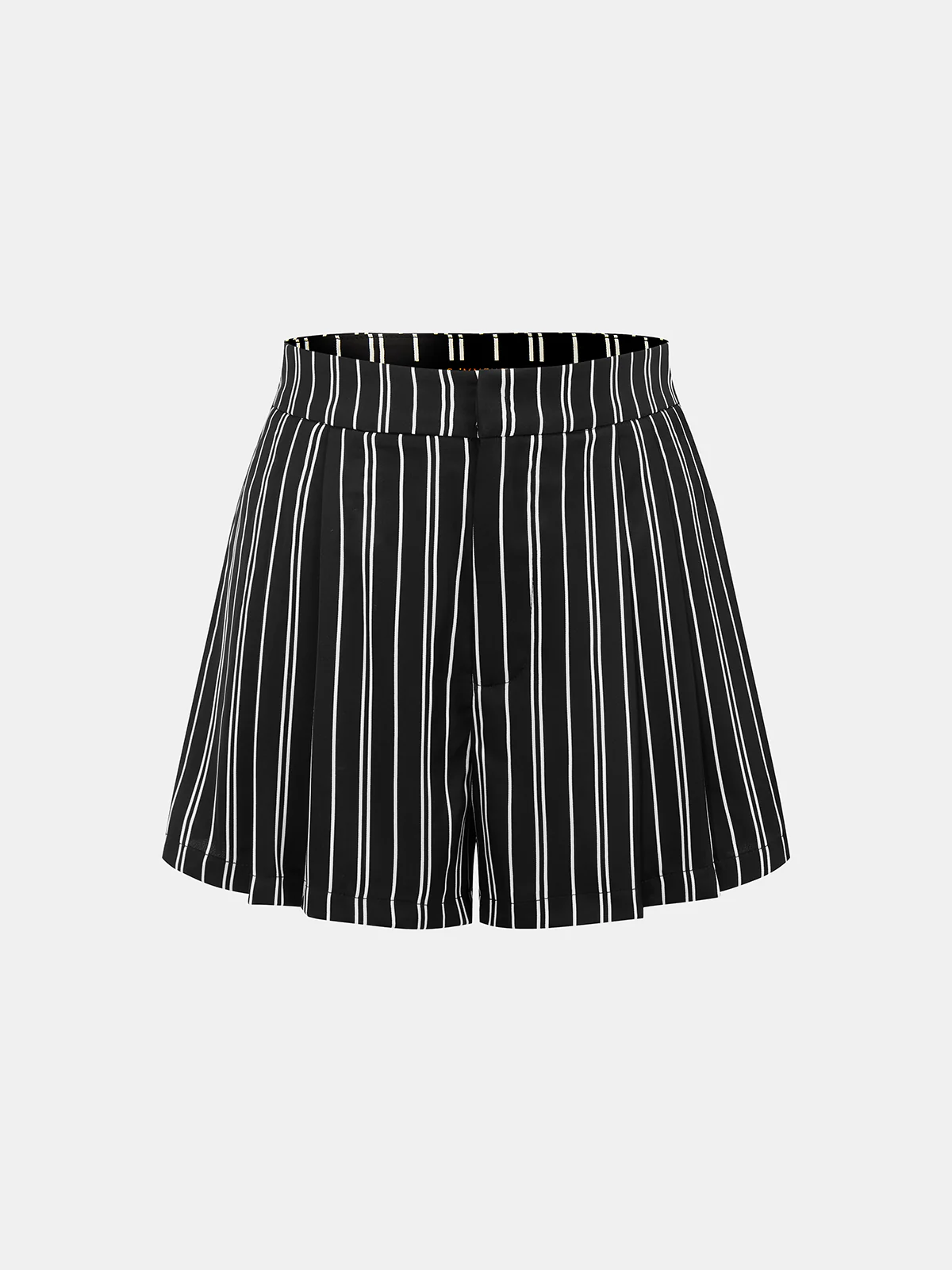 Satin Wrap Bodysuit & Striped Shorts Set - Image 4