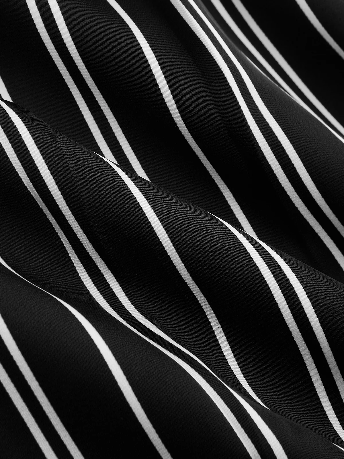 Satin Wrap Bodysuit & Striped Shorts Set - Image 7