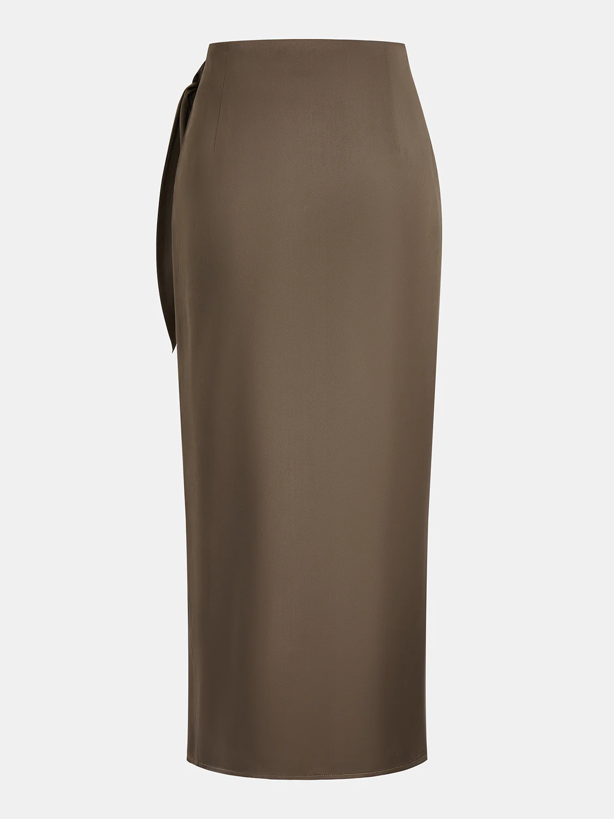 Satin Wrap-Tie Midi Skirt - Image 2