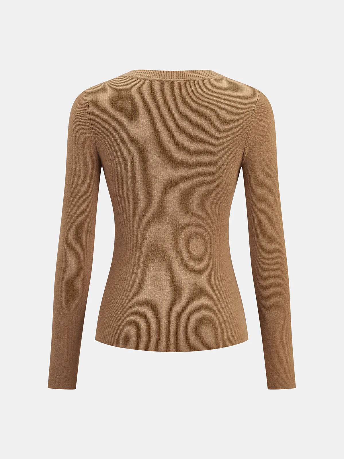 Scalloped Button Placket Knit Cardigan - Image 2