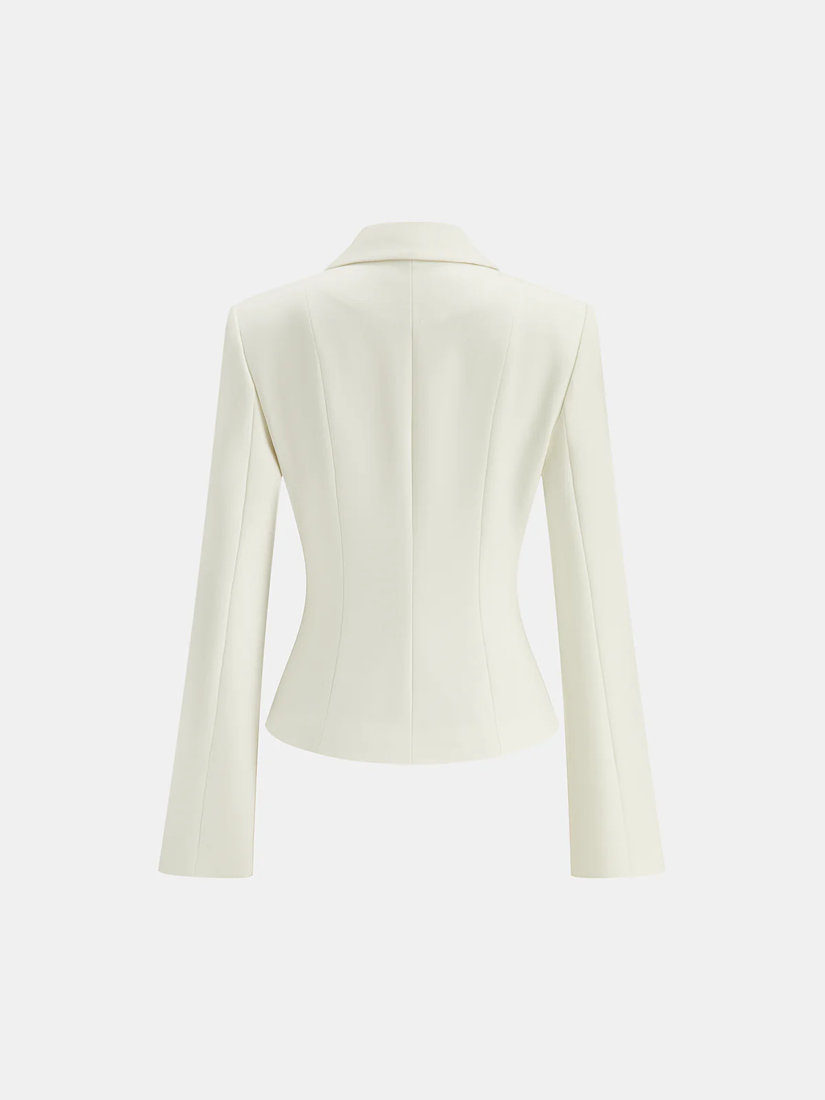 Scalloped Collar Metal Button Blazer - Image 2