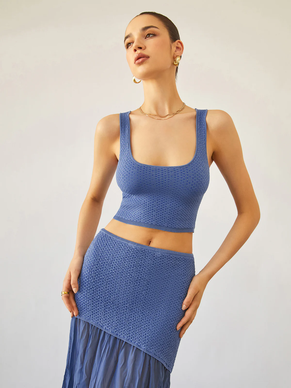 Sea Breeze Crop Knit Top - Image 2