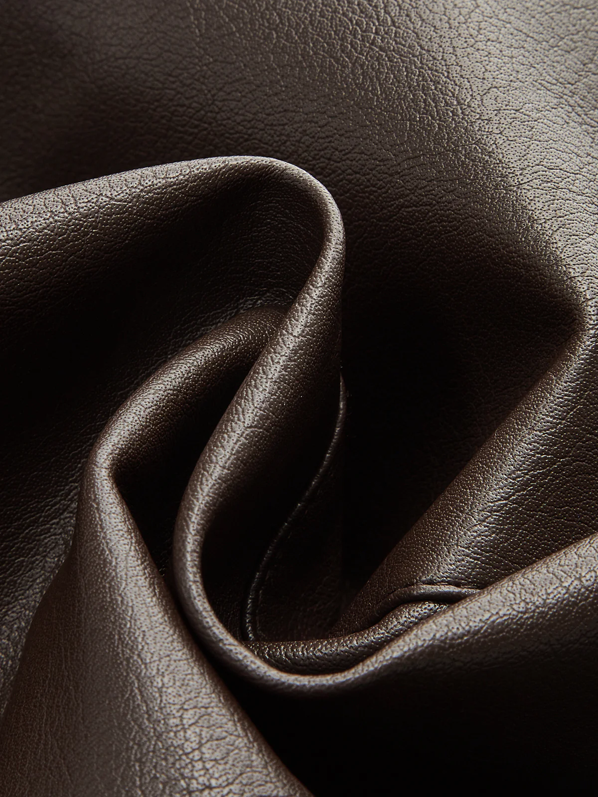 Seam Detail Faux Leather Flared Mini Skirt - Image 3