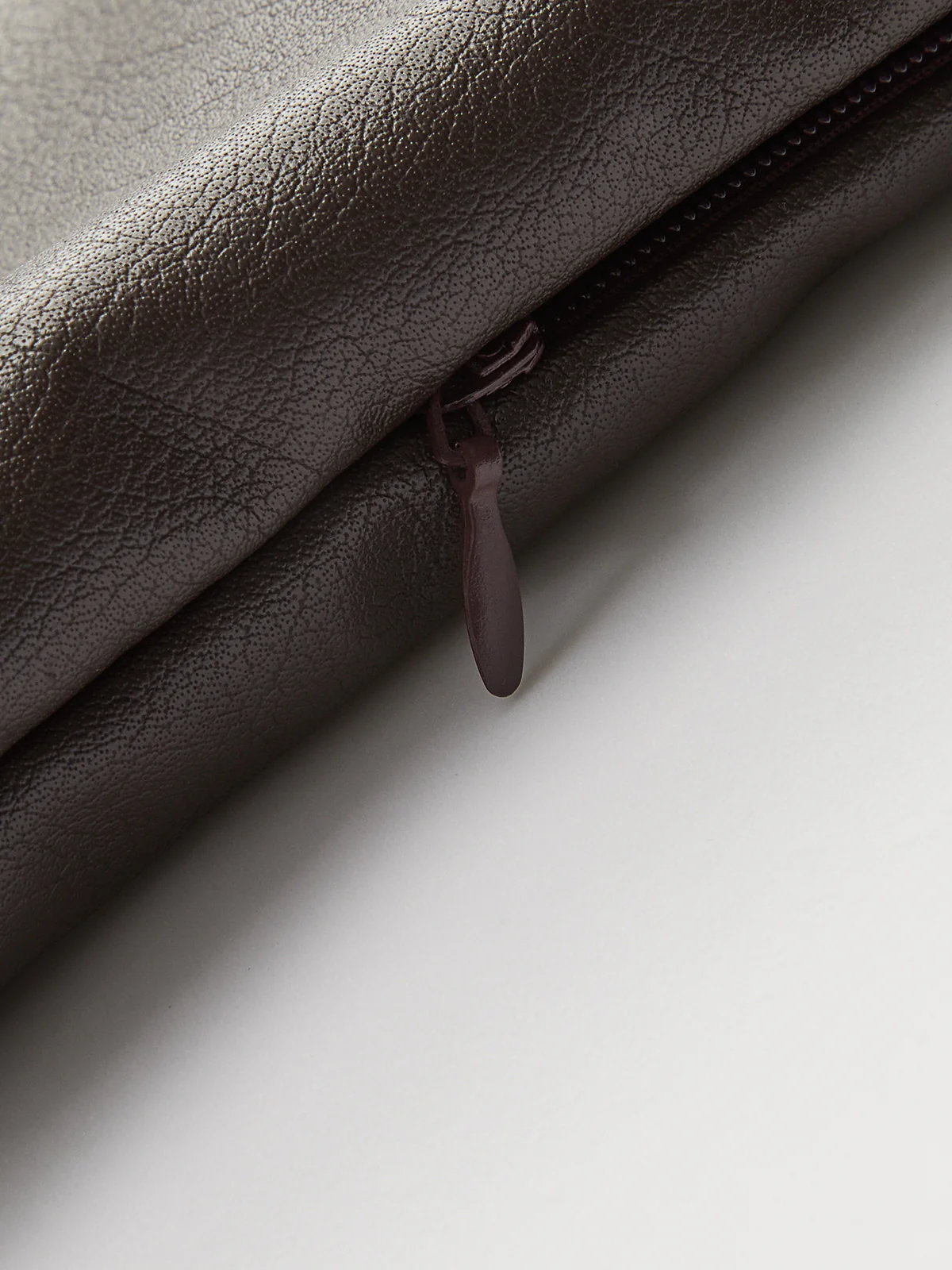 Seam Detail Faux Leather Flared Mini Skirt - Image 4