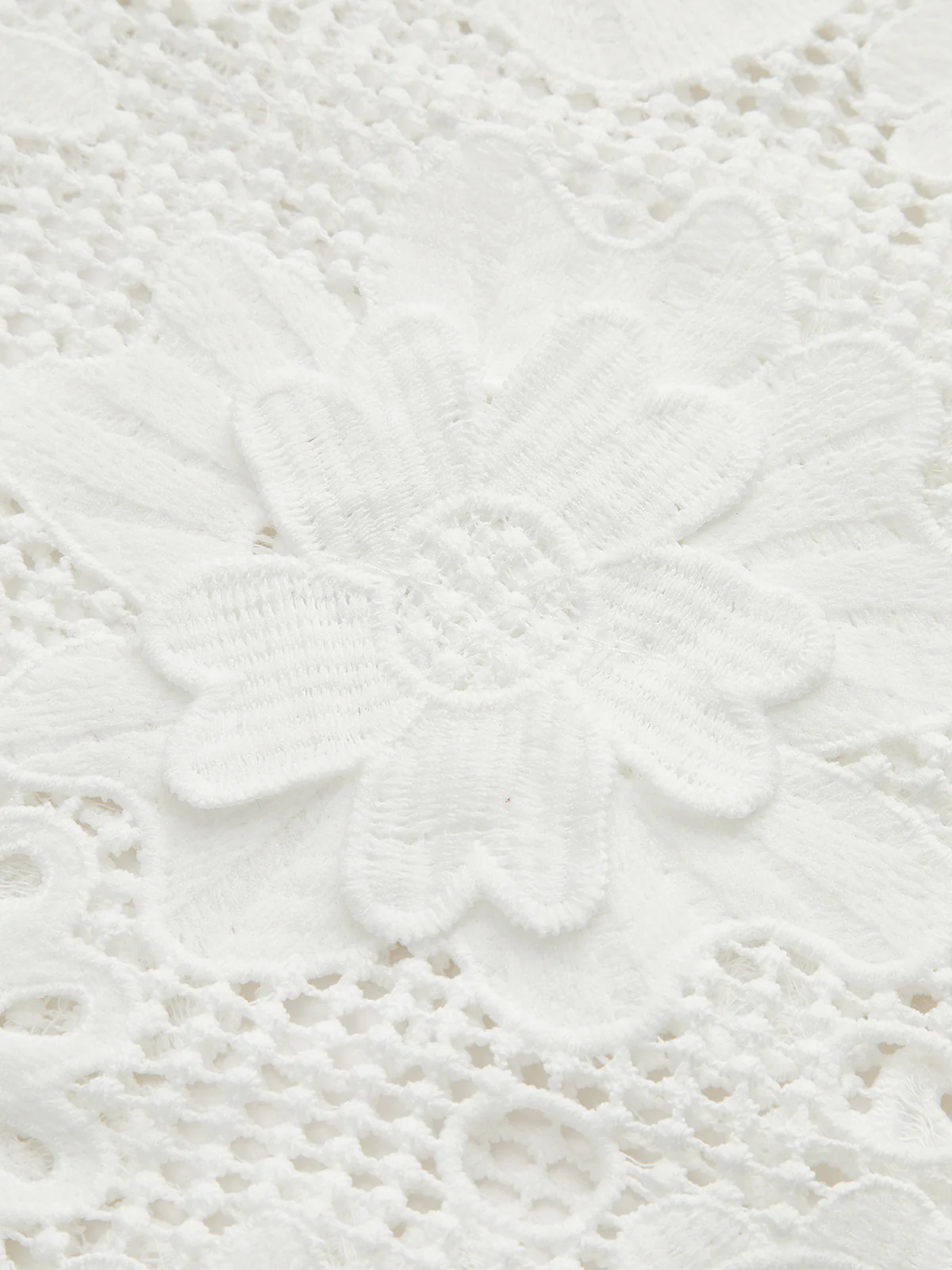 Semi Sheer 3D Flowers Mini Dress - Image 3