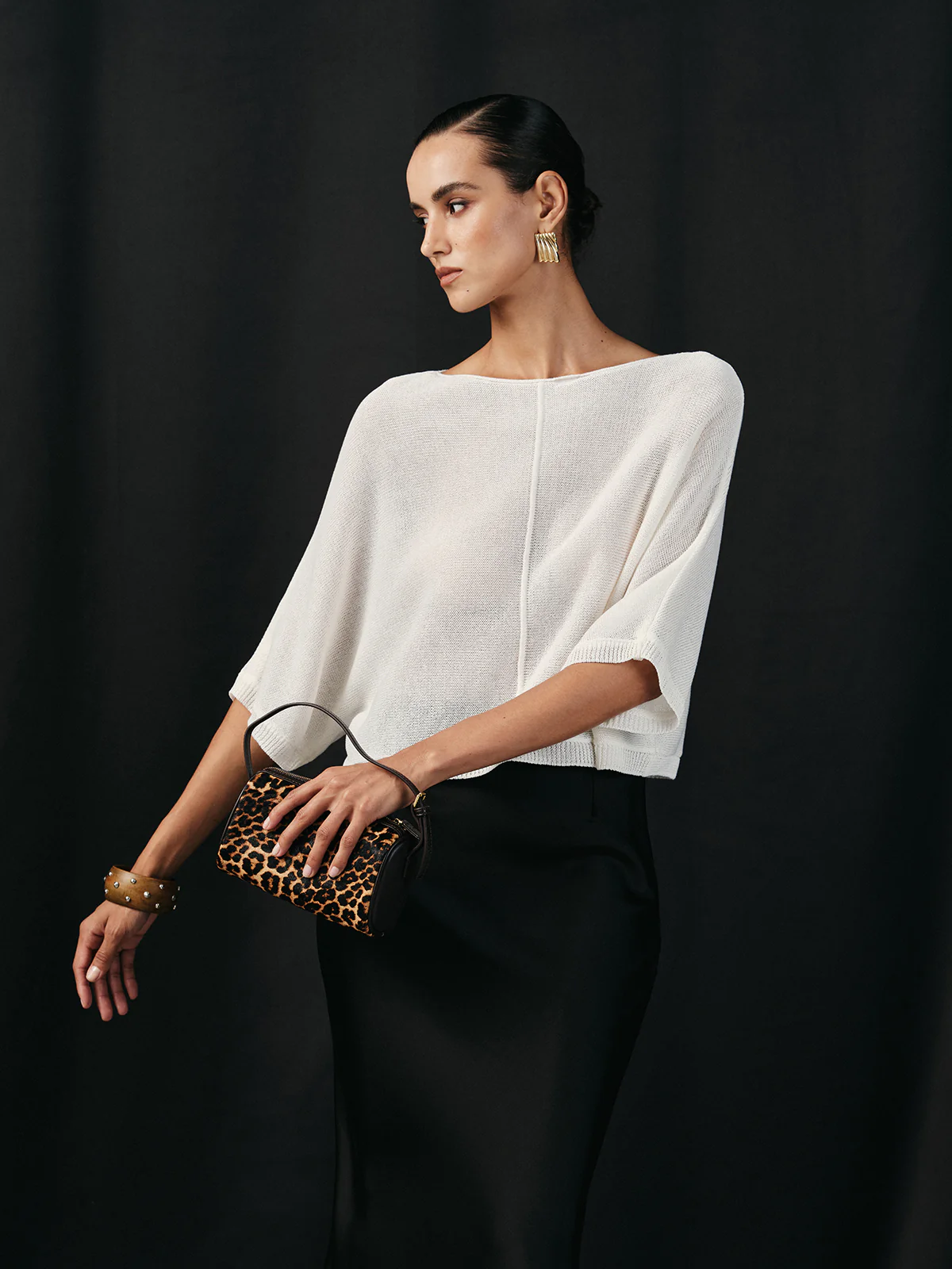 Semi-Sheer Batwing Sweater - Image 5