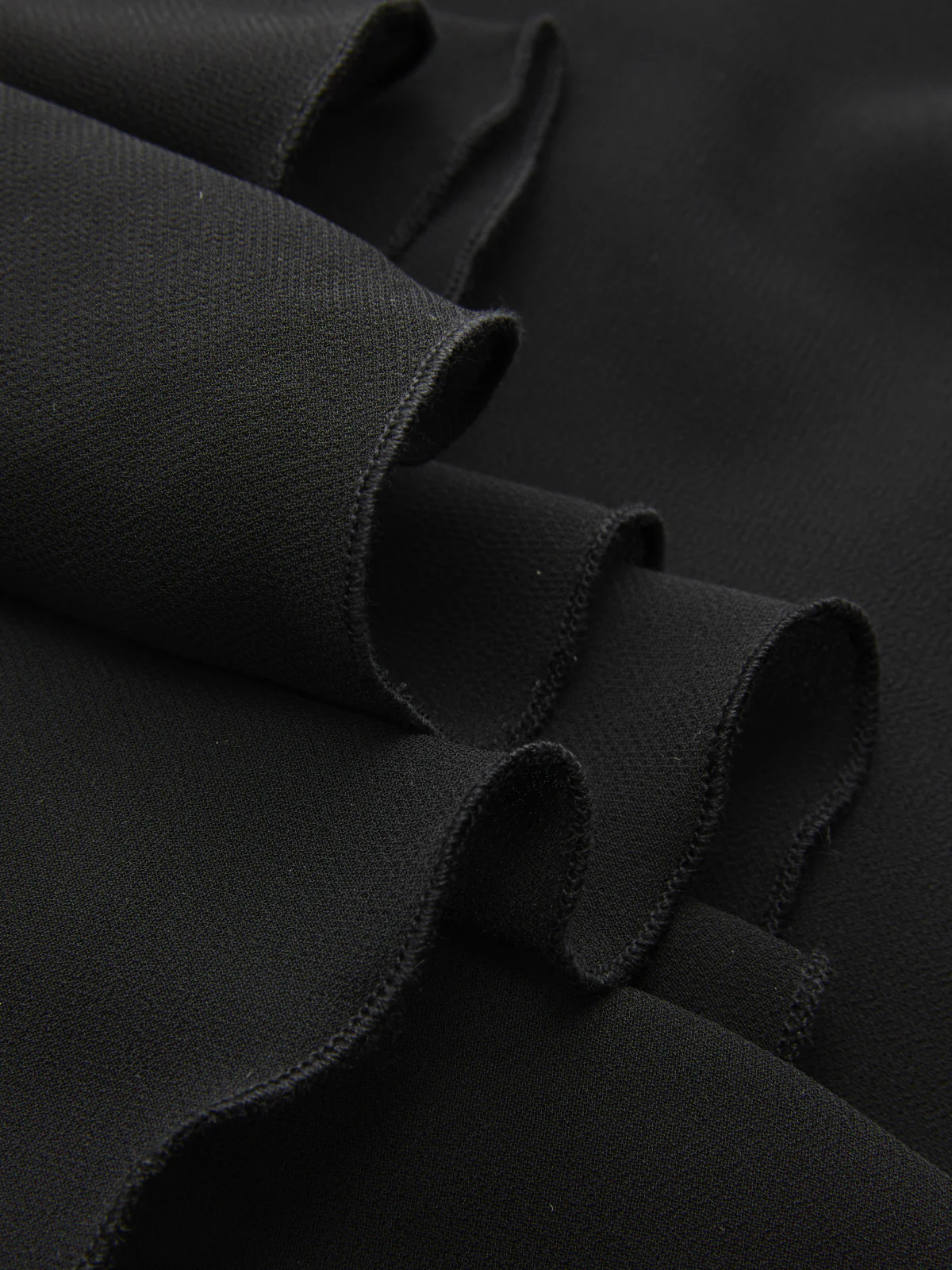 Semi-Sheer Belted Chiffon Ruffled Blouse - Image 4