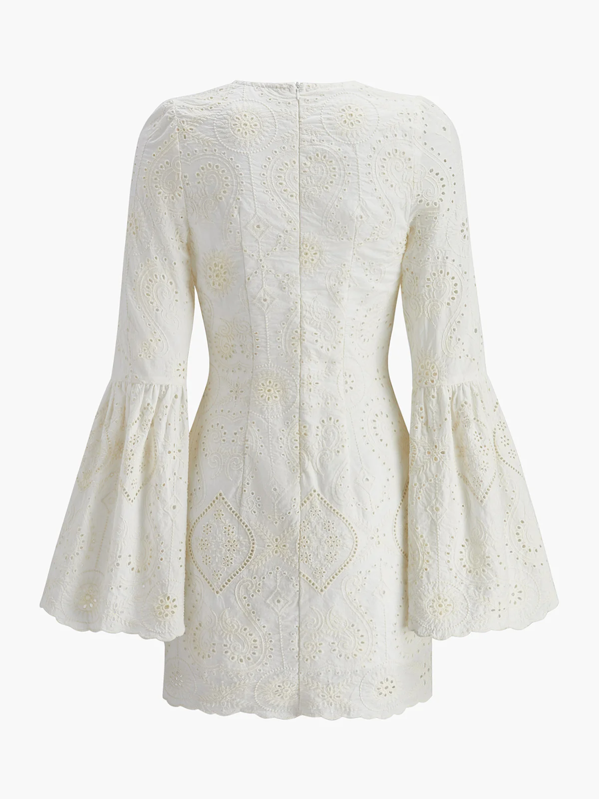 Semi-Sheer Bohemian Lace-Up Dress - Image 8