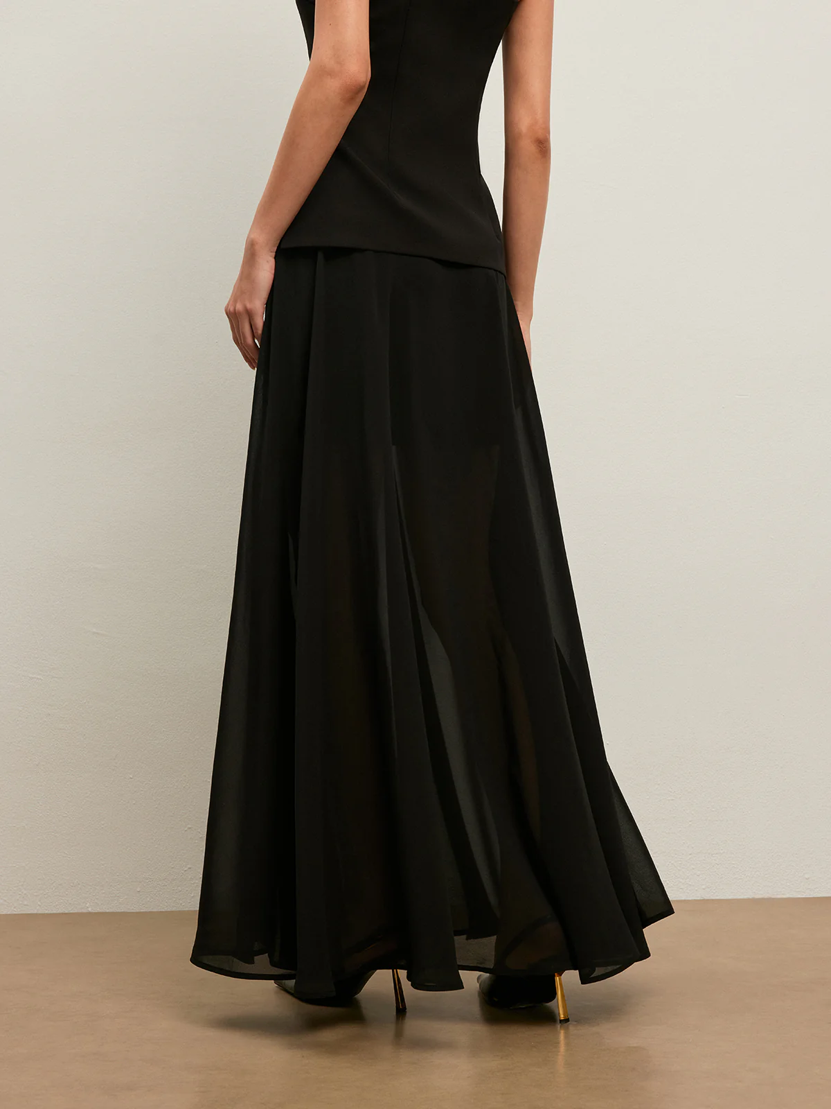 Semi-Sheer Chiffon Skirt - Image 8