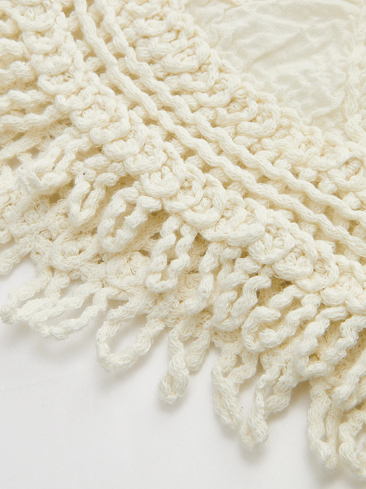 Semi-Sheer Crochet Lace Floral Detail Tank Top - Image 4
