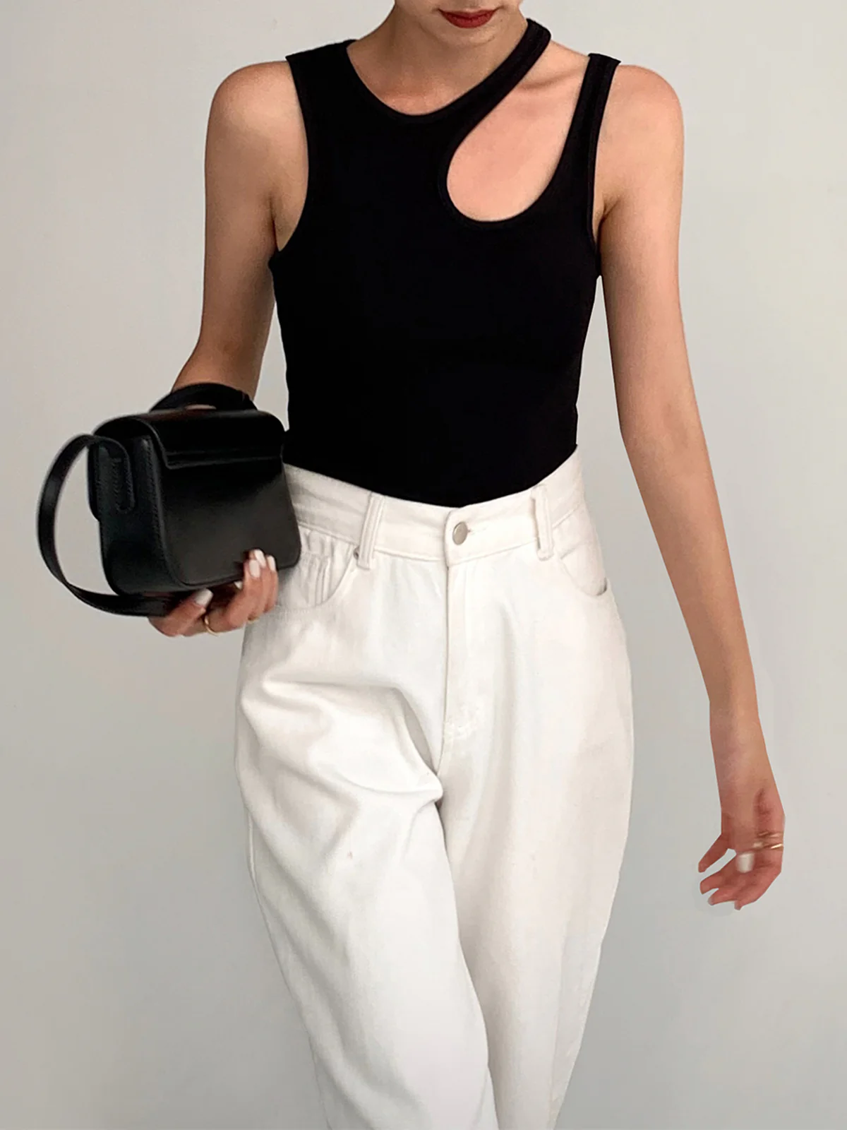 Semi-Sheer Cutout Tank Top - Image 8