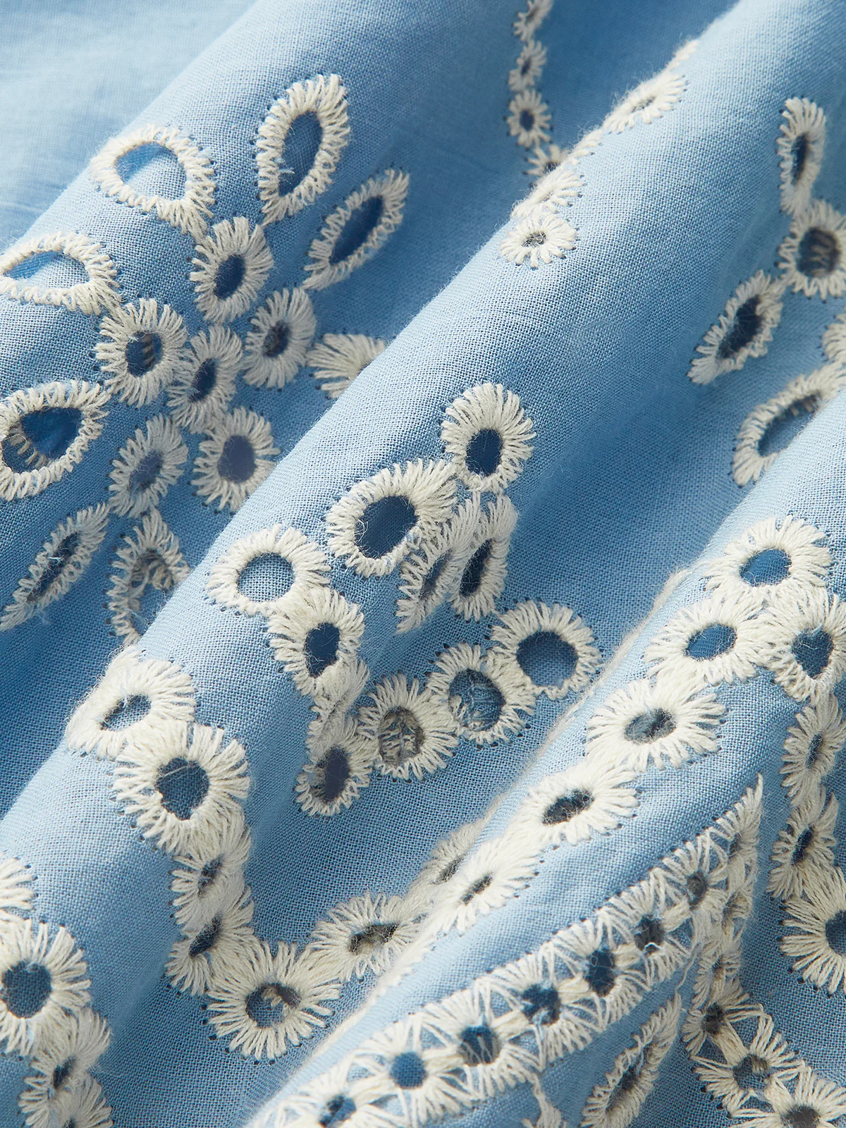 Semi-Sheer Embroidered Eyelet Cami Dress - Image 3