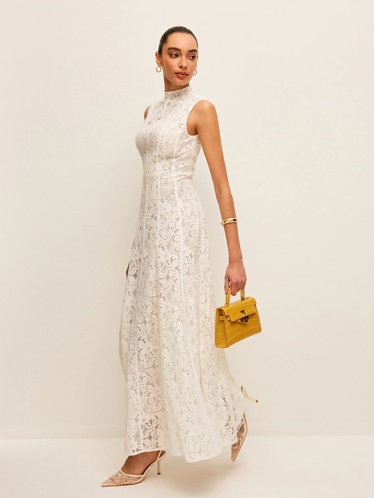 Semi-Sheer Lace Dress - Image 2