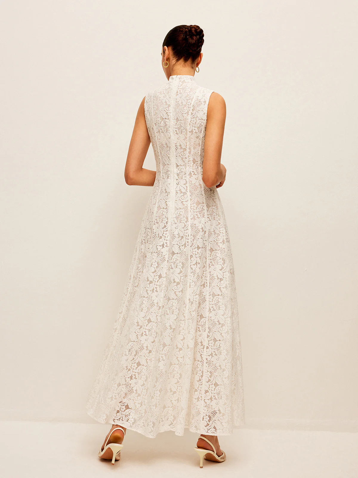 Semi-Sheer Lace Dress - Image 4