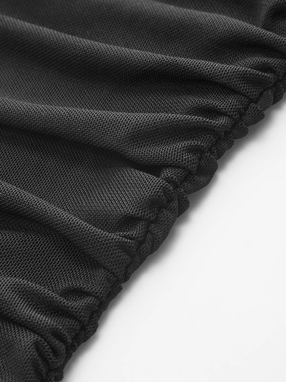 Semi-Sheer Mesh Off-Shoulder Ruched Top - Image 4