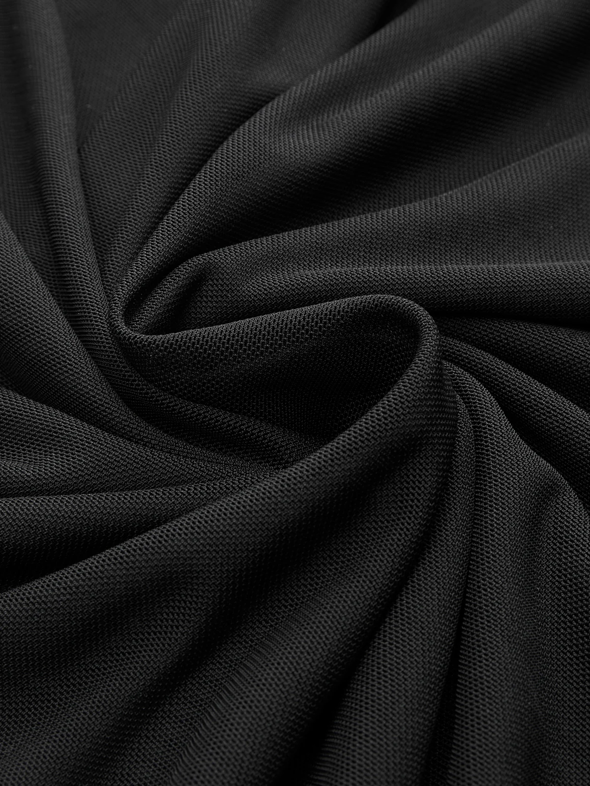 Semi-Sheer Mesh Tie-Neck Maxi Dress - Image 3