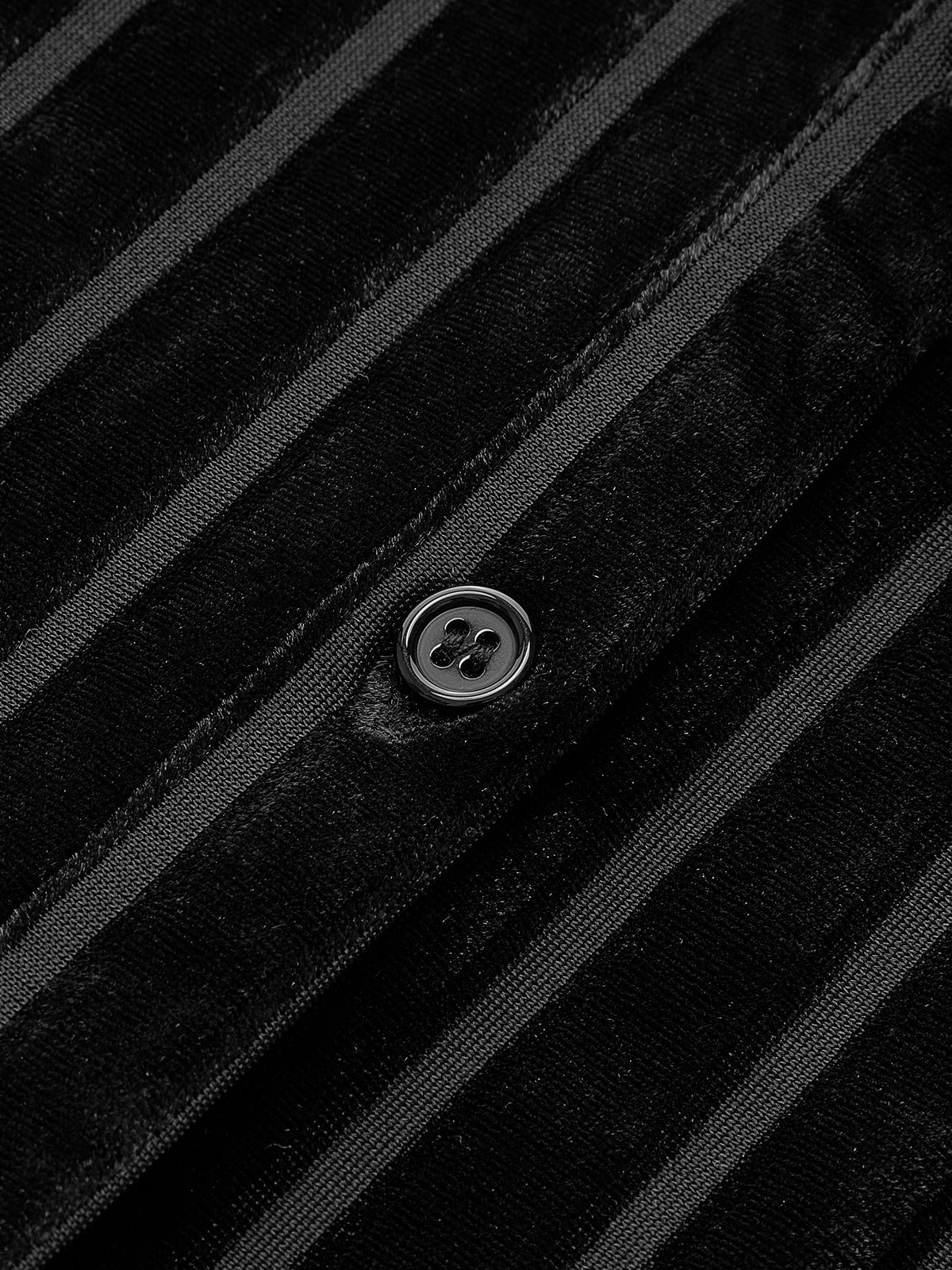 Semi-Sheer Pinstripe Button Polo Shirt - Image 3