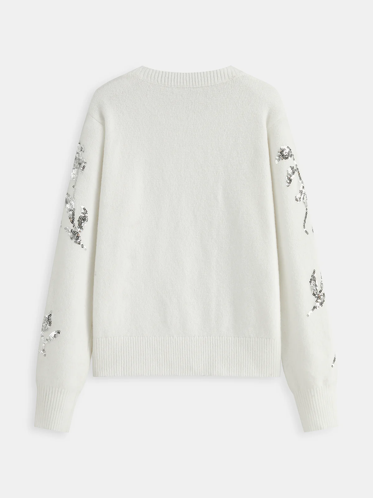 Sequin Floral Oversized Sweater - Image 2
